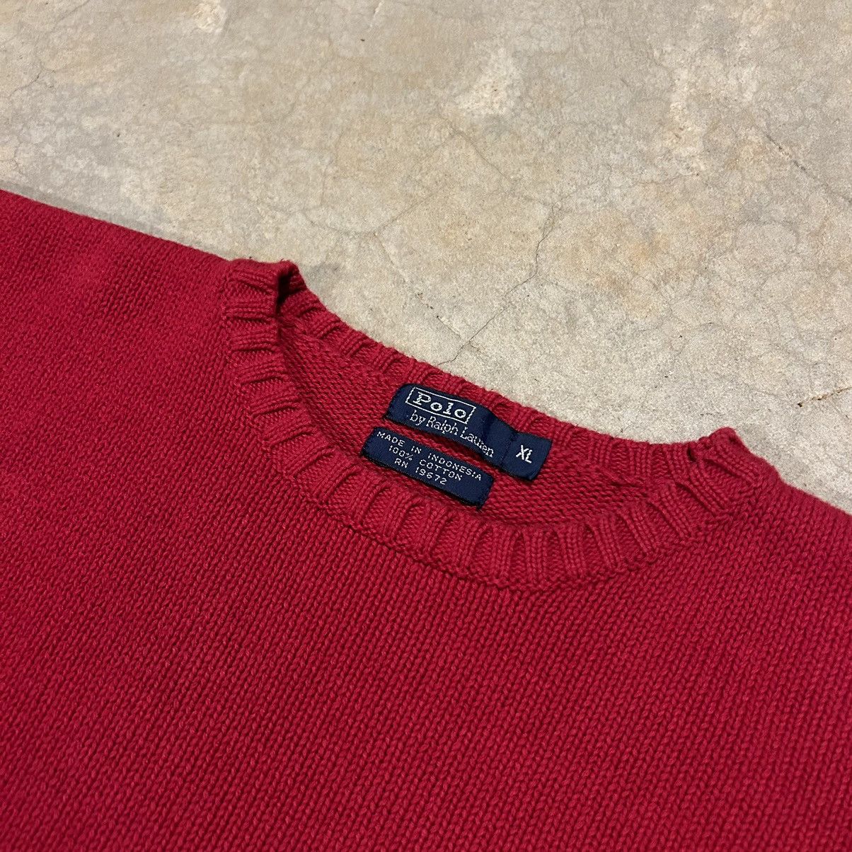 Polo Ralph Lauren × Vintage Essential Vintage 90s Polo Ralph Lauren Knit Sweater Red Size US XL / EU 56 / 4 - 4 Thumbnail