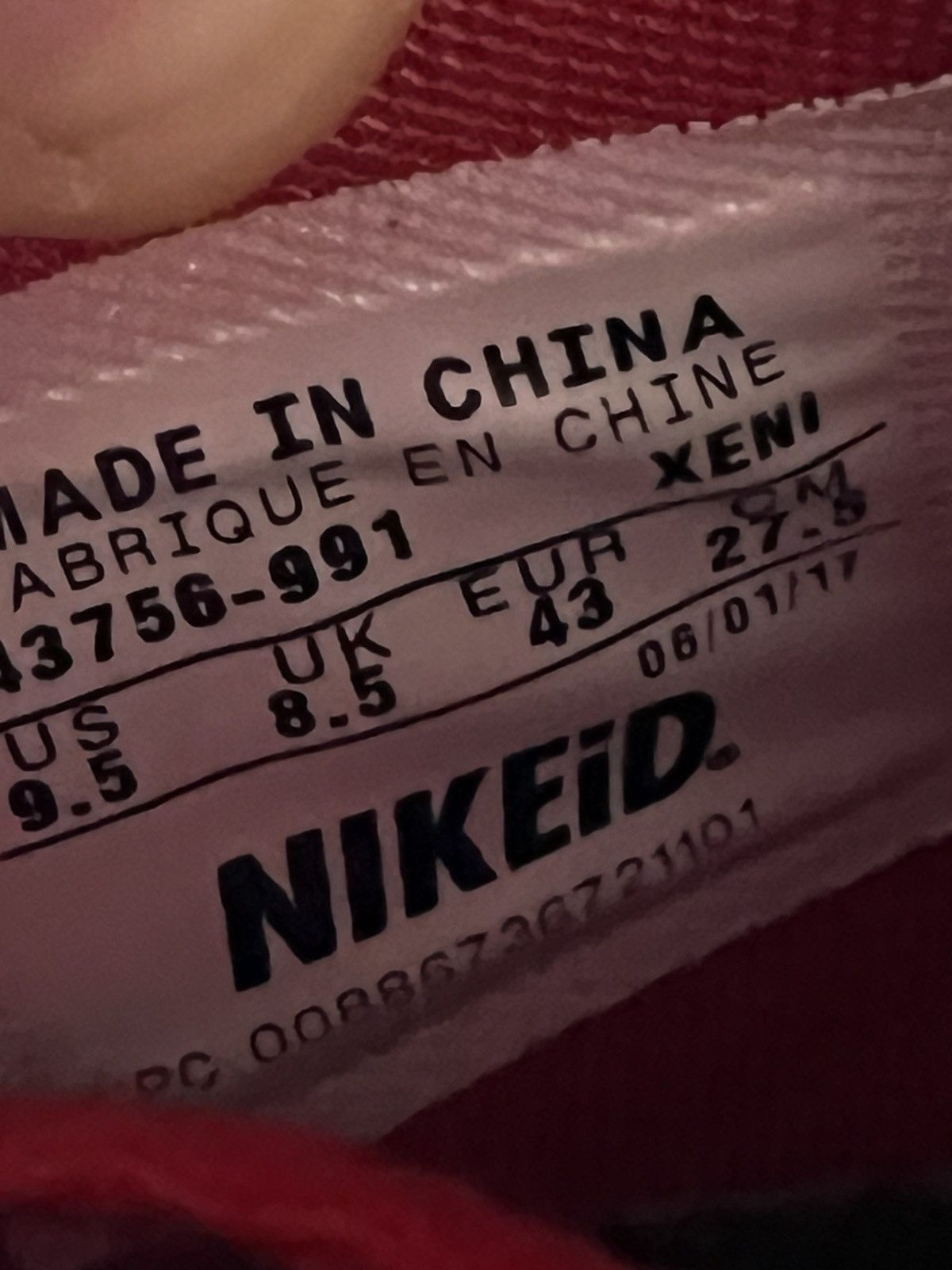 Nike ‼️Rare Nike ID Air Max 1 White/Red “Giga Nord” Sneakers‼️ Size US 9.5 / EU 42-43 - 18 Thumbnail
