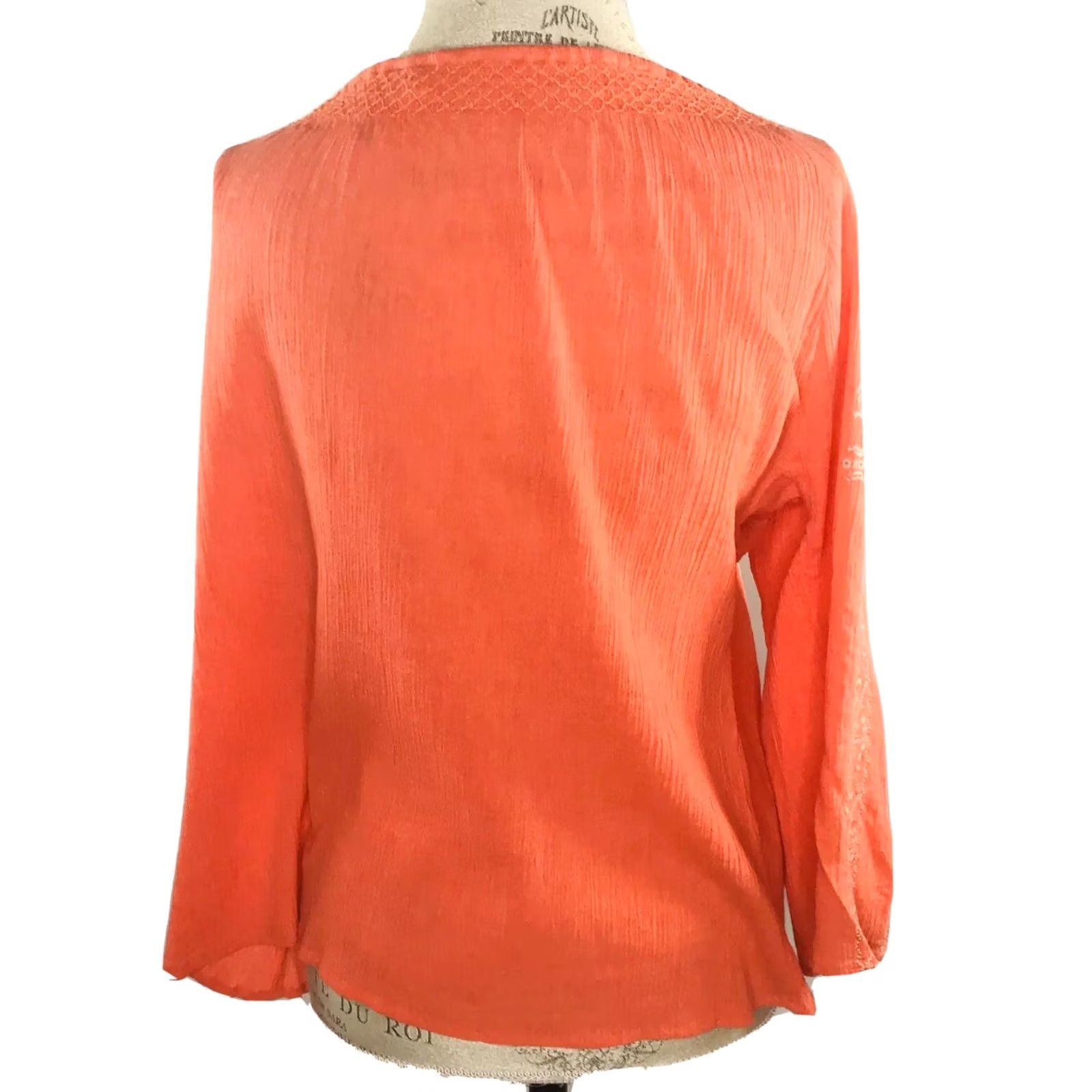 Vintage Soma Womens Small 1 Orange Embroidered Relaxed Fit Casual Travel Size S / US 4 / IT 40 - 3 Thumbnail