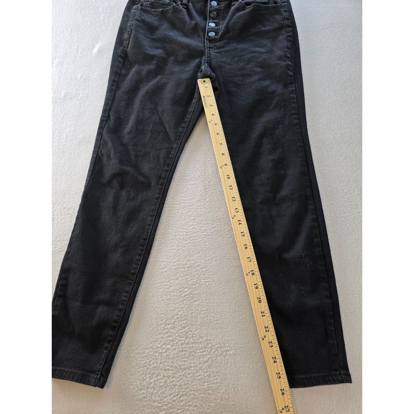 Other So Jeans Womens 15 Black Stretch Hish Rise Skinny Regular Size 32" / US 10 / IT 46 - 3 Thumbnail