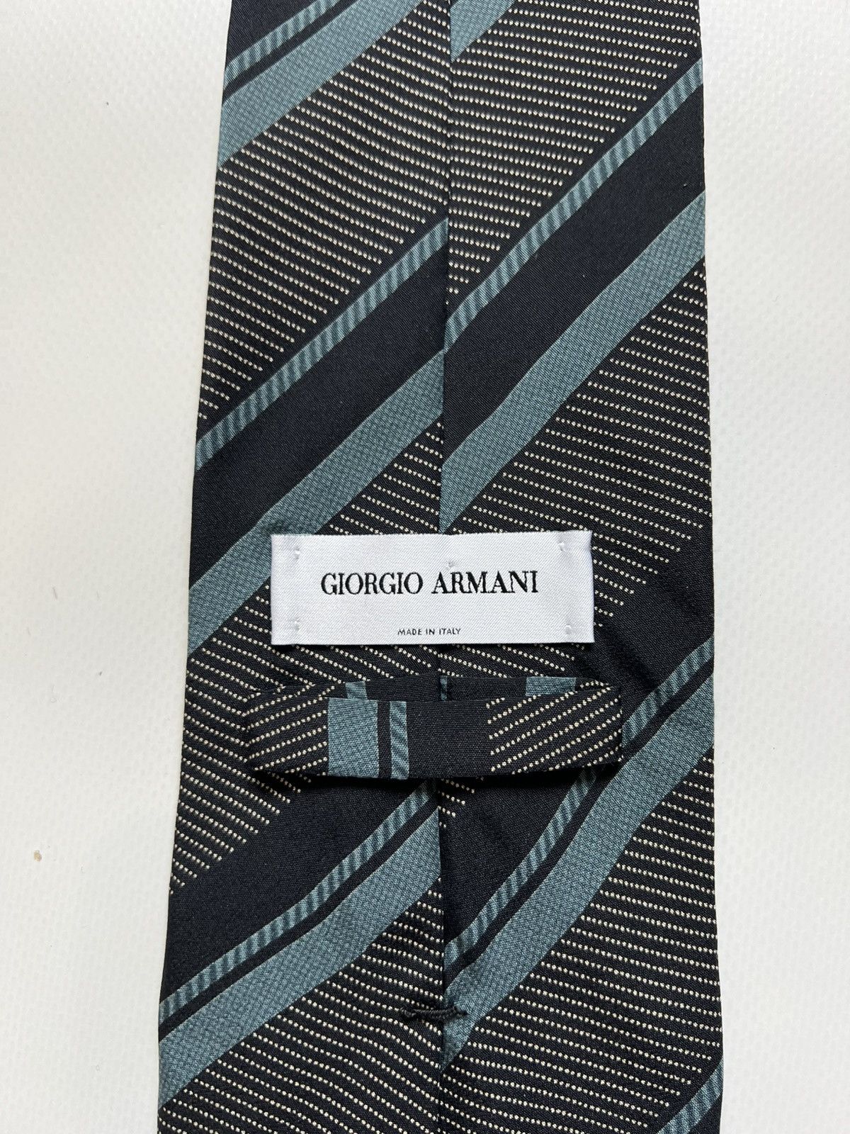 Giorgio Armani Giorgio Armani Silk Tie Gray Italy Size ONE SIZE - 3 Thumbnail