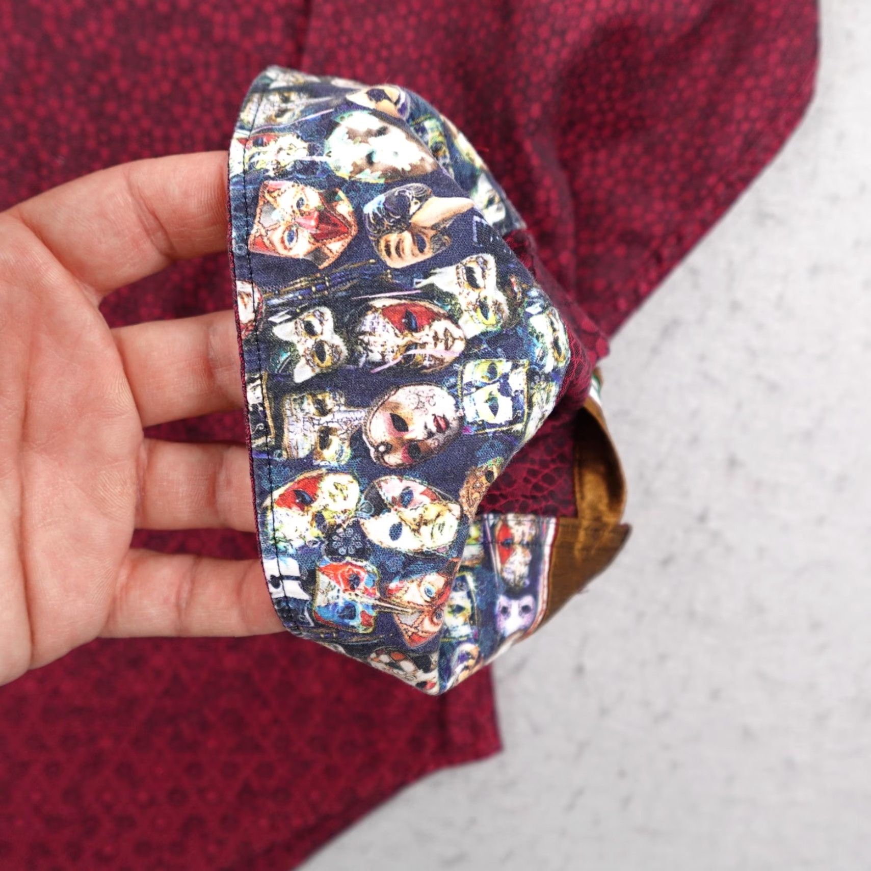 Robert Graham Robert Graham Shirt Mens Large Burgundy Red Geometric Print Long Sleeve Button-Up Flip Cuffs, Classic Fit Size US L / EU 52-54 / 3 - 5 Thumbnail