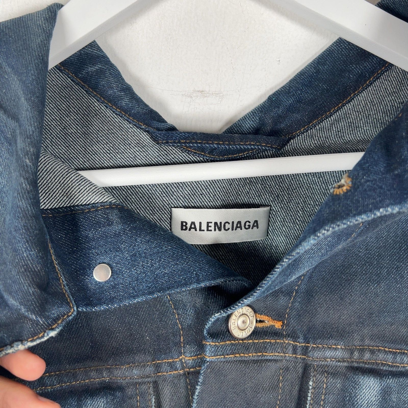 Balenciaga Balenciaga 'Dirty Swing' Denim Jacket Size US S / EU 44-46 / 1 - 2 Thumbnail