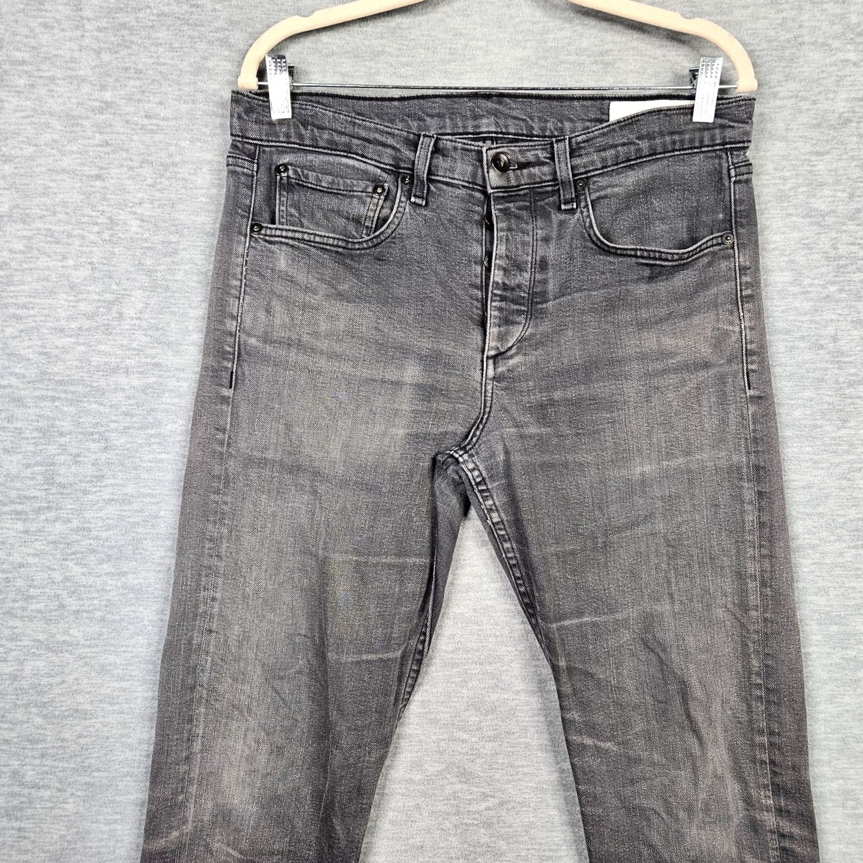 Rag & Bone rag & bone Standard Issue Fit2 Slim Leg Jeans Men Dark Gray Mid Rise Size 32 Size US 32 / EU 48 - 7 Thumbnail