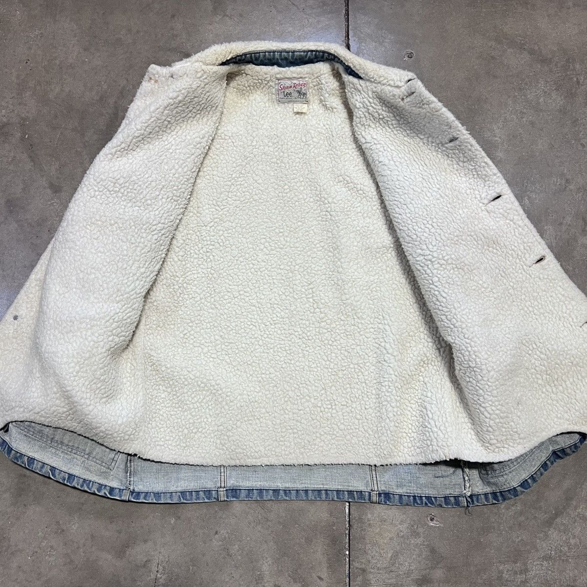 Lee Vintage 80s Lee Storm Rider Denim Jacket Sherpa Lined USA Size US XL / EU 56 / 4 - 6 Thumbnail
