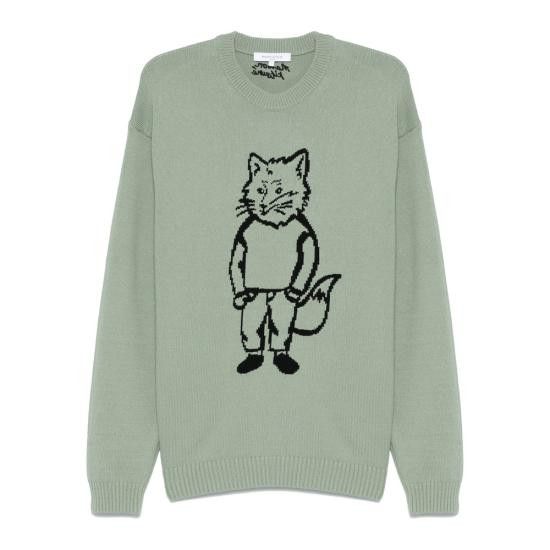 Maison Kitsune MAISON KITSUNE Men Sweatshirts OM00802KT1030 VEDGR GREEN Size US XL / EU 56 / 4 - 1 Thumbnail