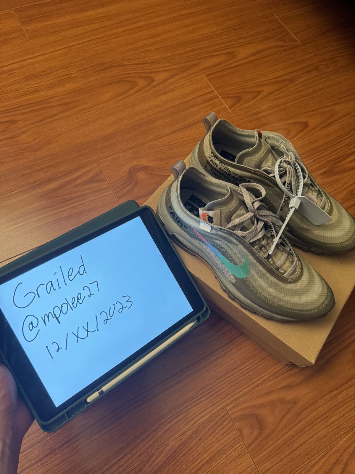 Nike × Off-White Nike Off-White Air Max 97 ‘Menta’ Size US 8 / EU 41 - 1 Thumbnail