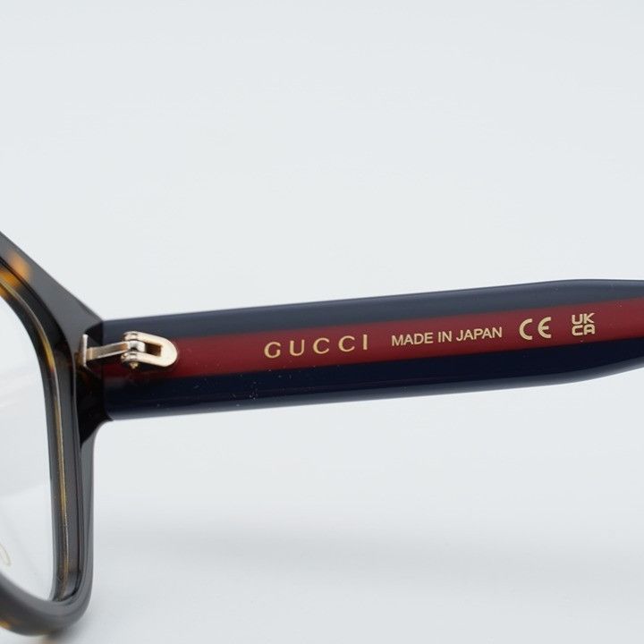 Gucci Gucci GG0038ONN 003 Eyeglasses Havana 54mm Square Frame Size ONE SIZE - 9 Thumbnail