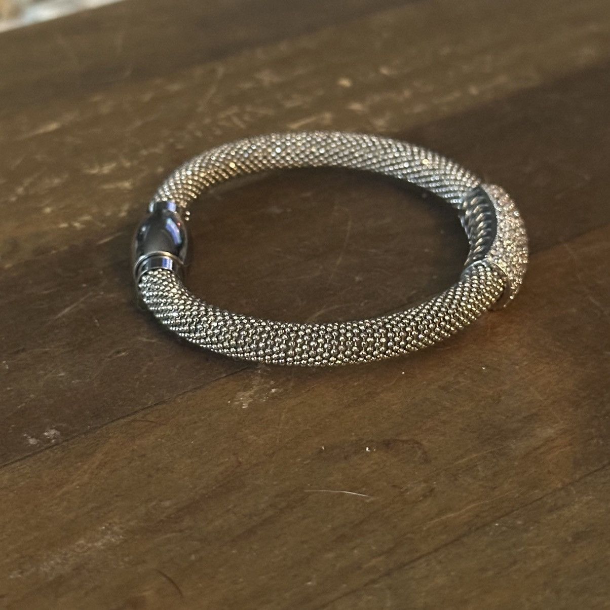 Other Stainless steel paved tube bangle bracelet Size ONE SIZE - 7 Thumbnail