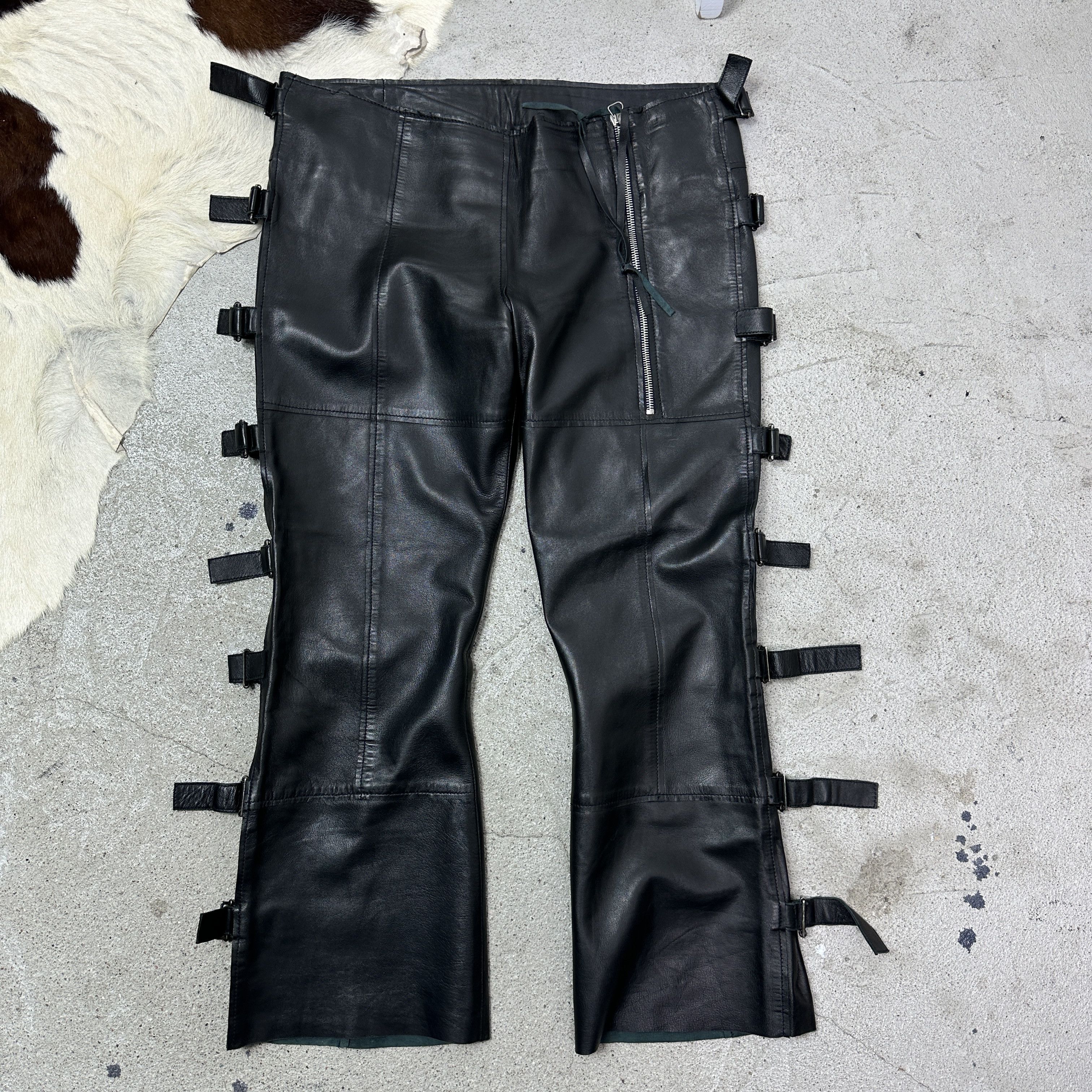 J.Lindeberg Vintage Avant Garde Lindeberg Leather Capri Sample Pants Size 29" - 5 Thumbnail