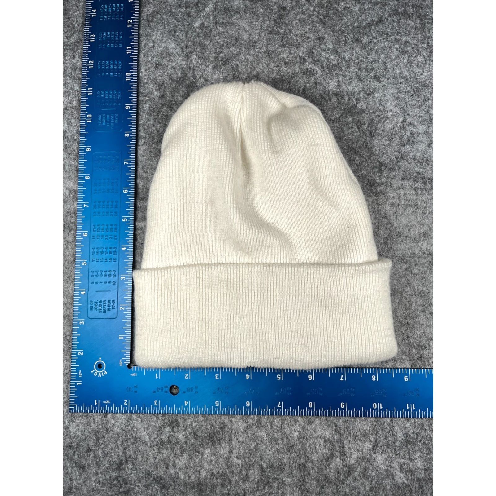 Empyre Empyre Beanie Adult One Size Knit White 100% Acrylic Toque Hat Mens Winter Ski Logo Vintage: No Size ONE SIZE - 4 Thumbnail