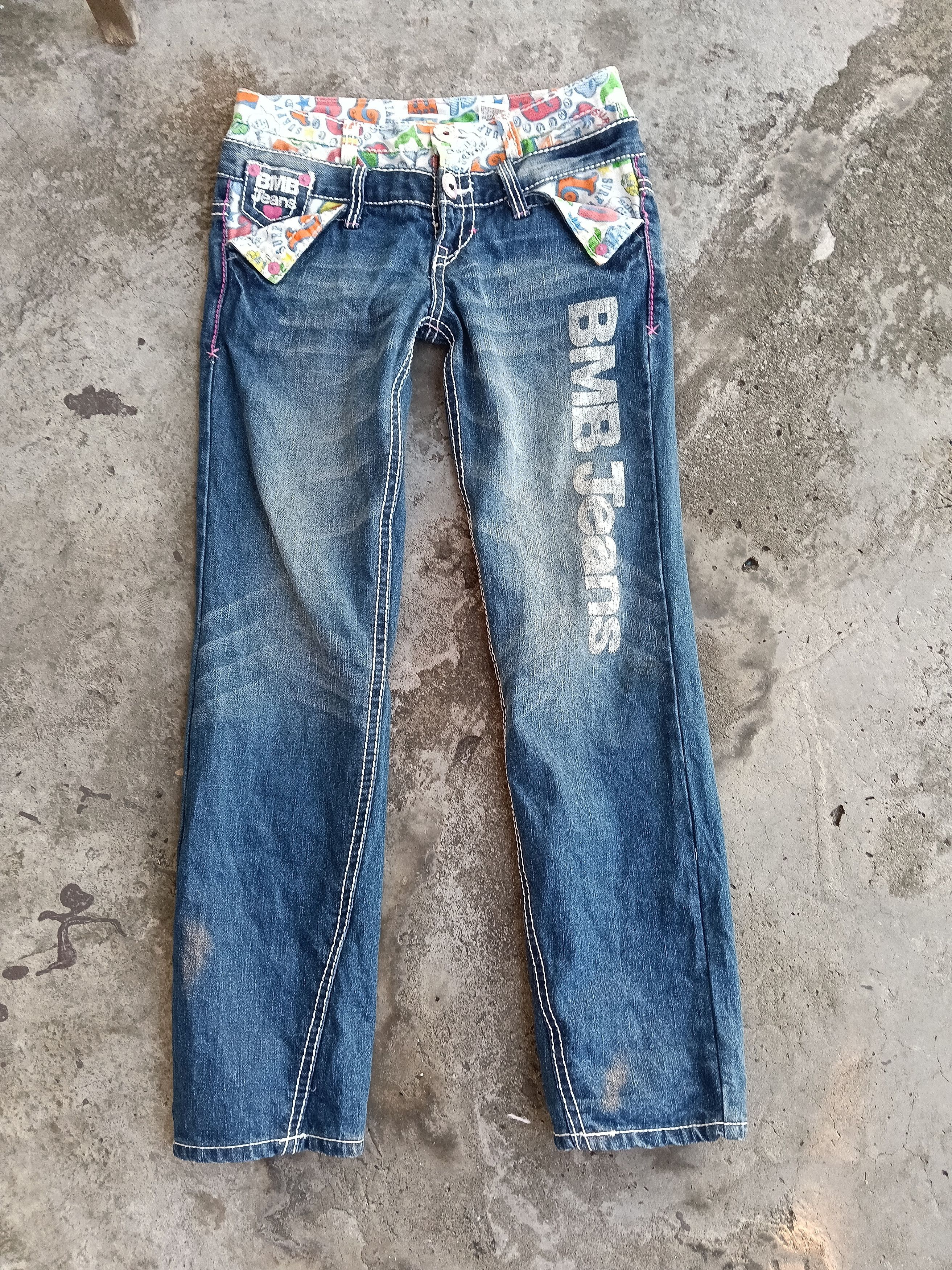 Japanese Brand BMB Double Waist Colourfull Denim Size US 30 / EU 46 - 1 Thumbnail
