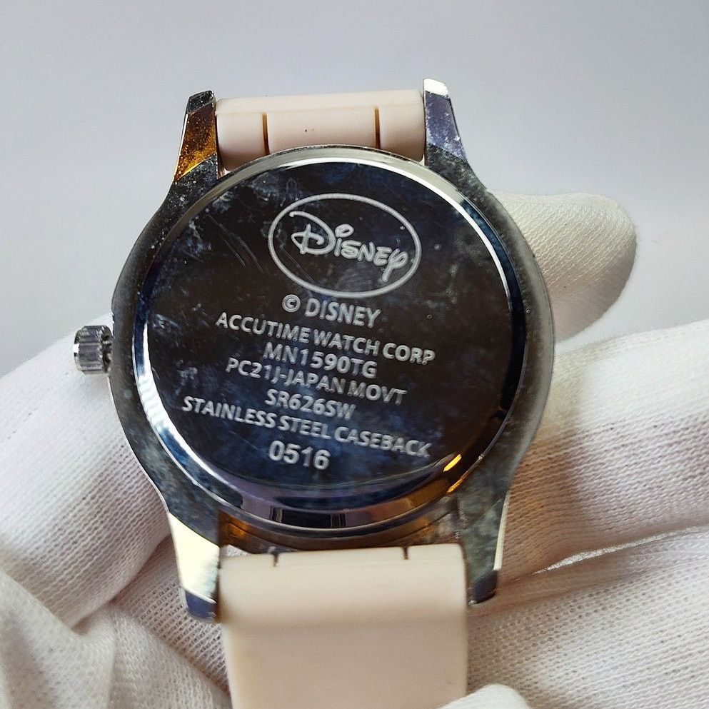 Disney Disney Minnie Mouse Watch Blush Pink Rhinestone Silicone Size ONE SIZE - 3 Thumbnail