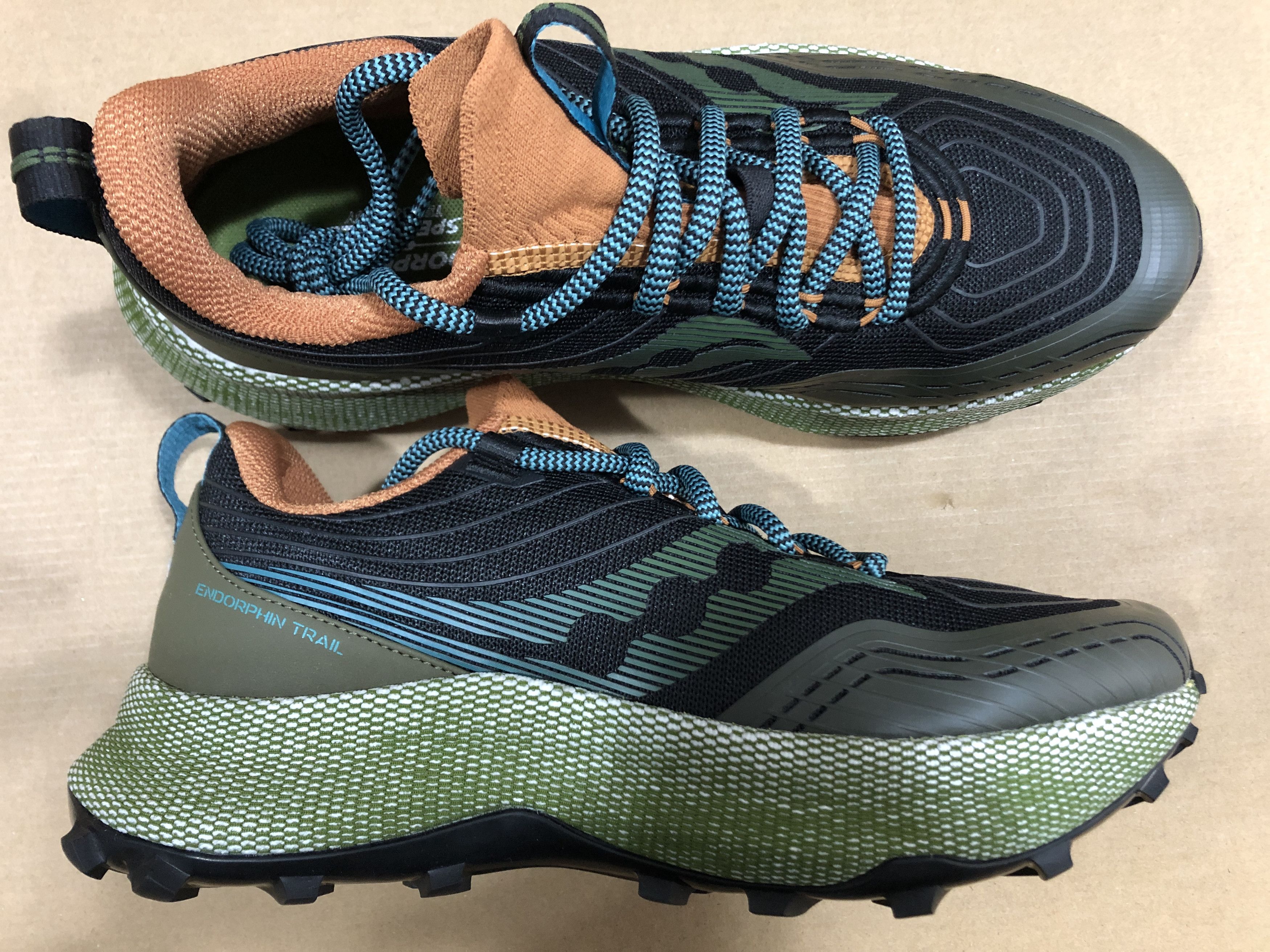Saucony Endorphin Trail Olive/Black Size US 9 / EU 42 - 10 Thumbnail