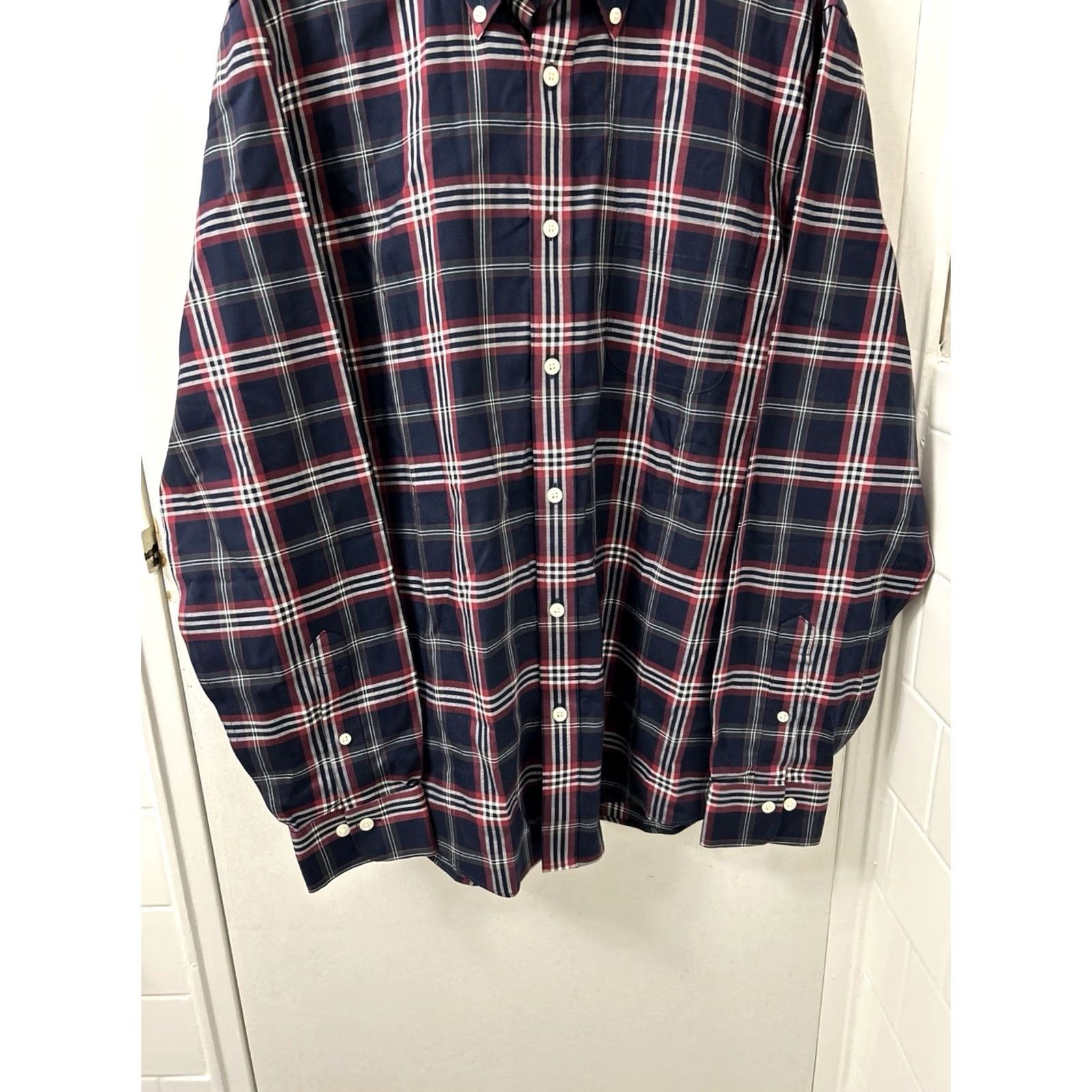 Brooks Brothers Brooks Brothers Original Polo Shirt Mens M Regular Plaid Button-Down Collar L/S Size US M / EU 48-50 / 2 - 3 Thumbnail