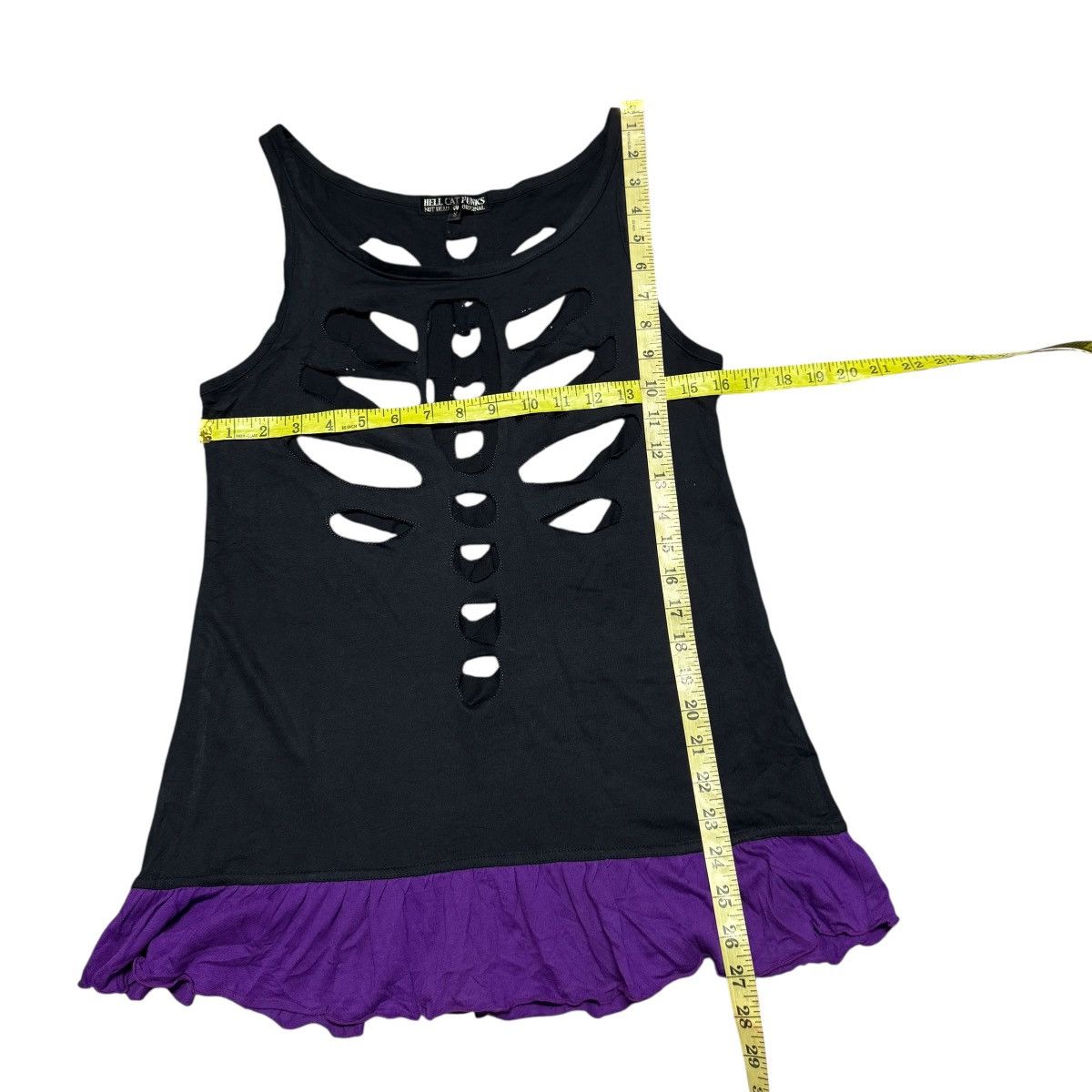 Seditionaries Hell Cat Punks Ribcage cut Hole Distressed Tank Size S / US 4 / IT 40 - 10 Thumbnail