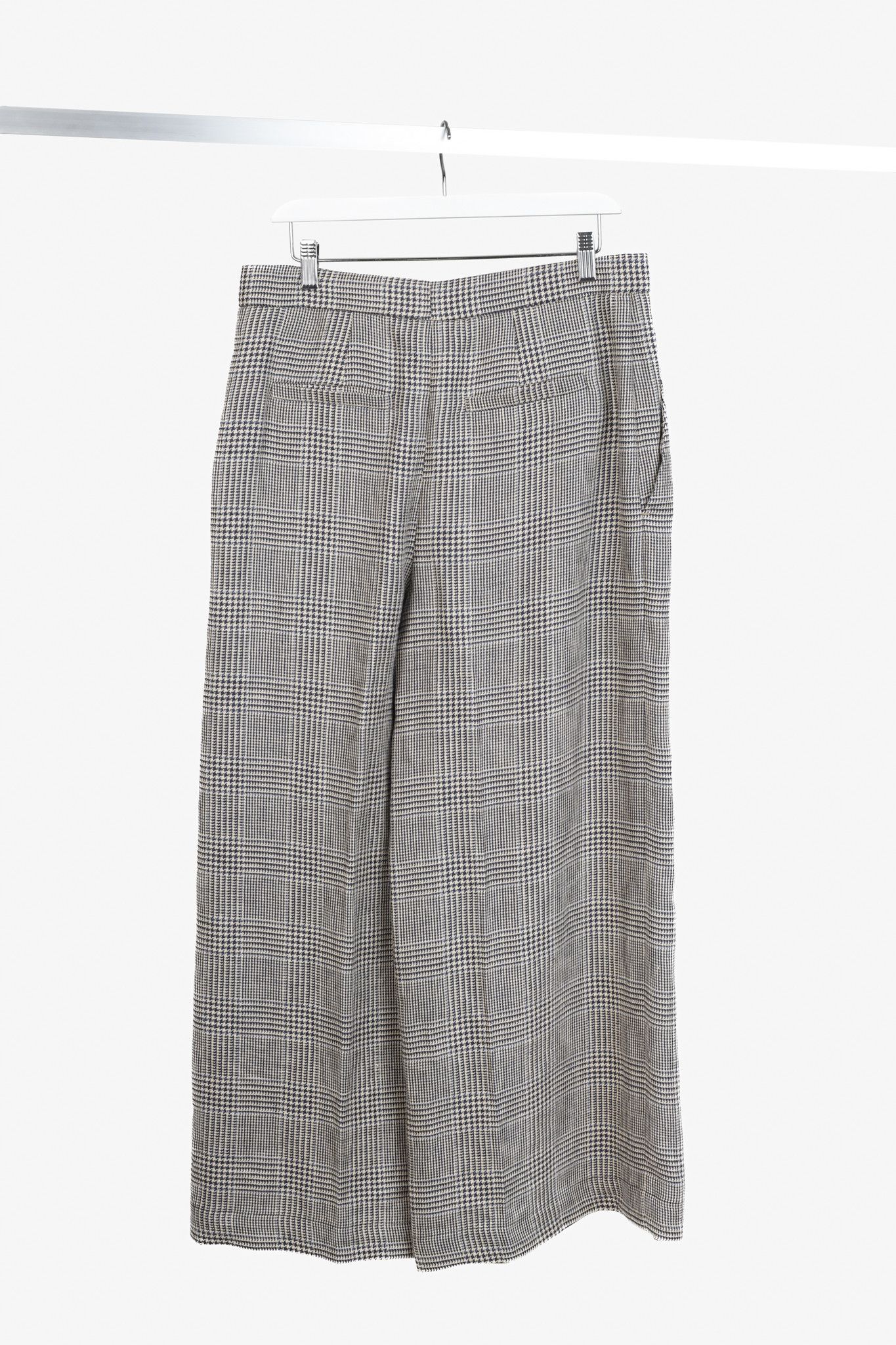 Brunello Cucinelli Brunello Cucinelli Houndstooth Linen Wide-Leg Trouser Size 32" / US 10 / IT 46 - 2 Thumbnail