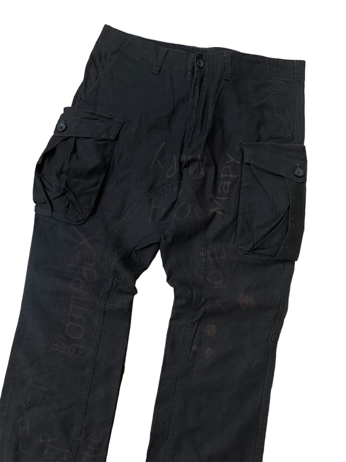 Tornado Mart 💥Japanese designer Blue Tornado Art Gasmask Cargo Pant Size US 33 - 5 Thumbnail