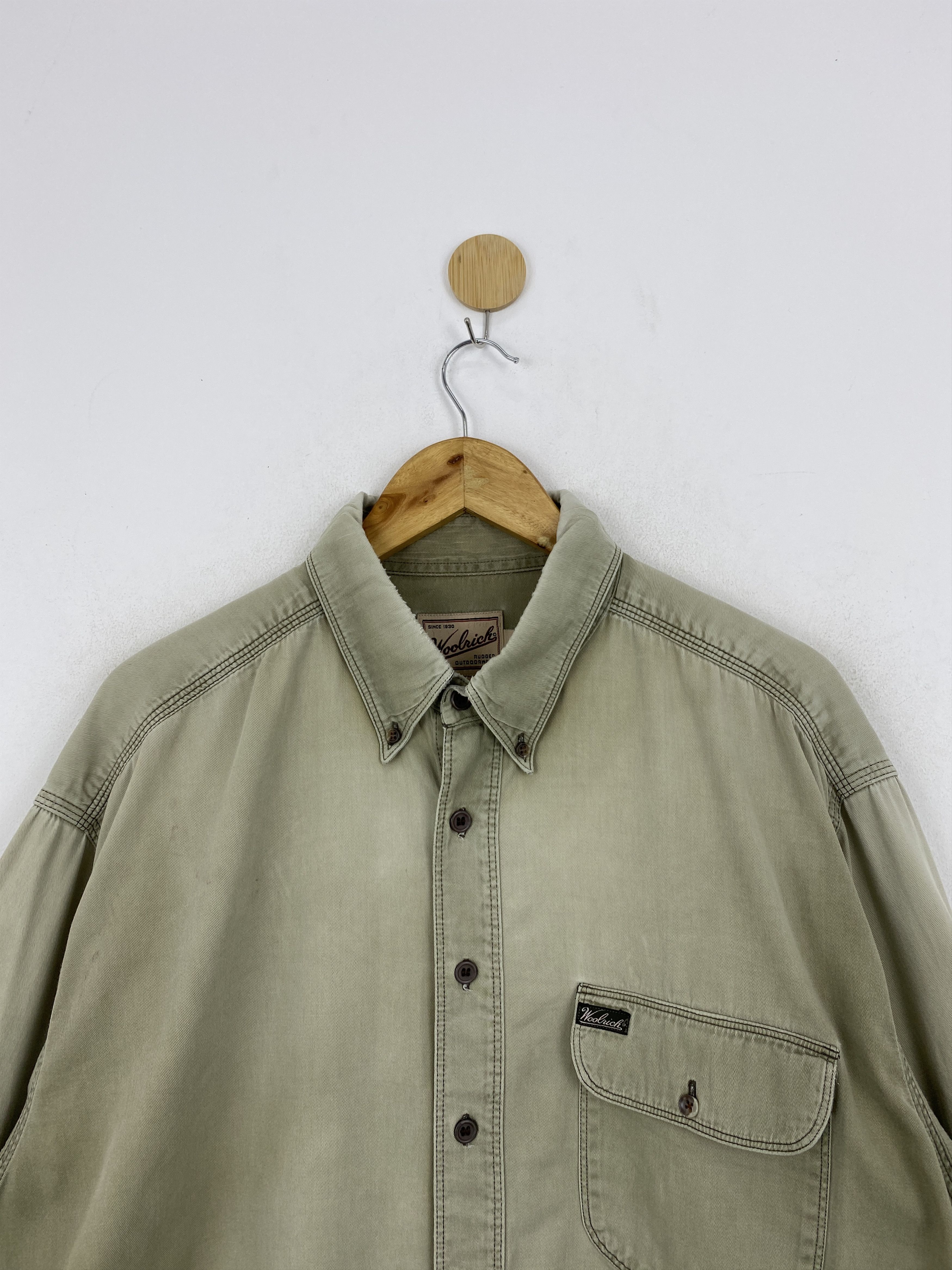 Woolrich Woolen Mills Vintage Woolrich Woolen Mills Button Up Faded Shirt JA0136 Size US XL / EU 56 / 4 - 3 Thumbnail