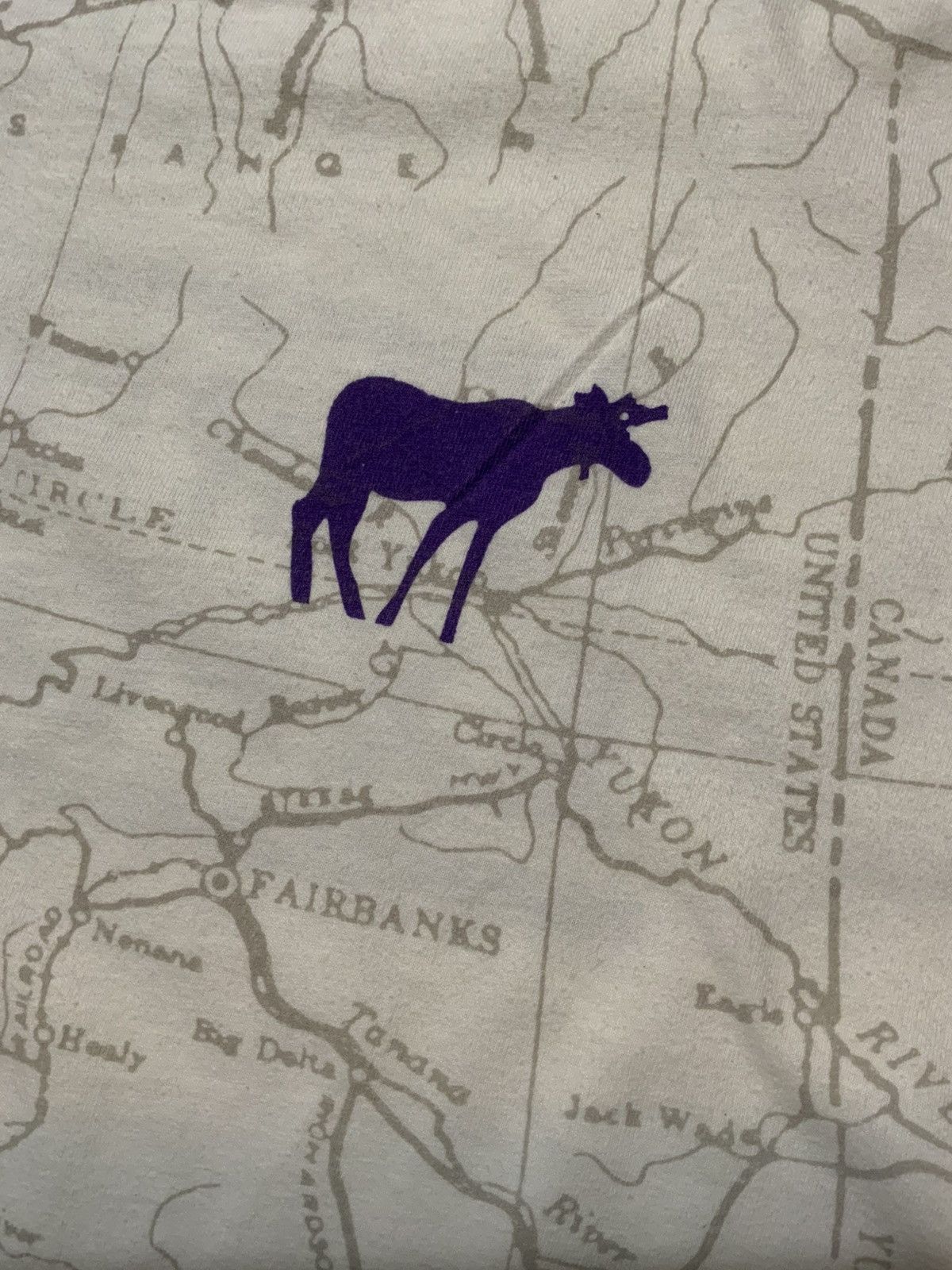 Vintage VTG Northern Exposure Alaska AOP Map Moose CBS TV T-Shirt Size US XL / EU 56 / 4 - 7 Thumbnail