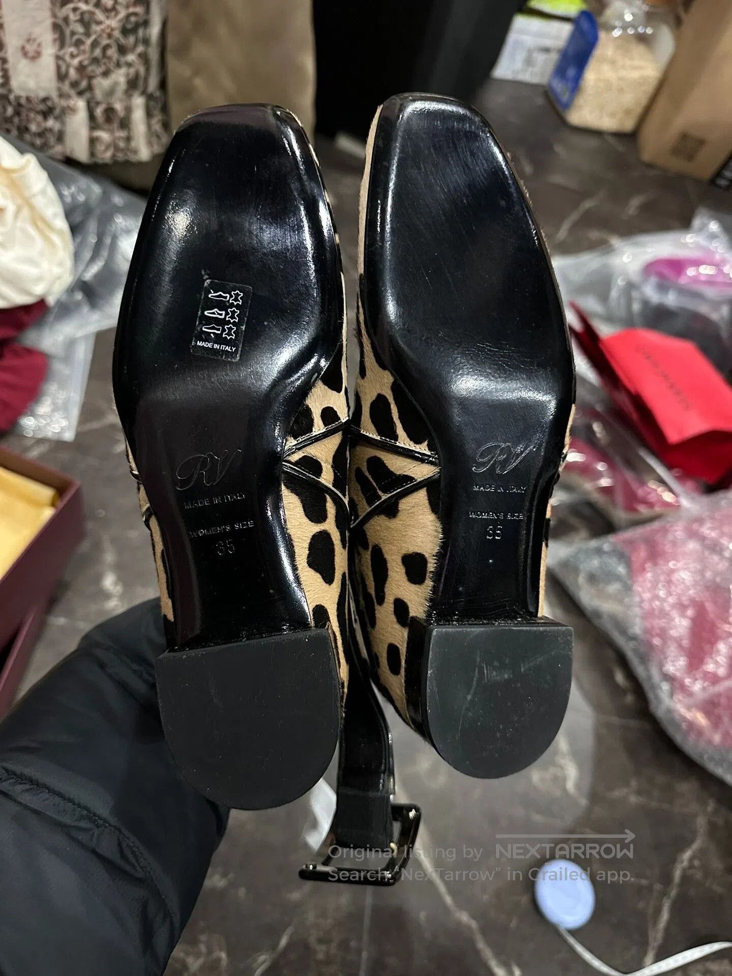Roger Vivier Roger Vivier Classic Square Buckle Leopard Boots. Size US 4 / IT 34 - 5 Thumbnail