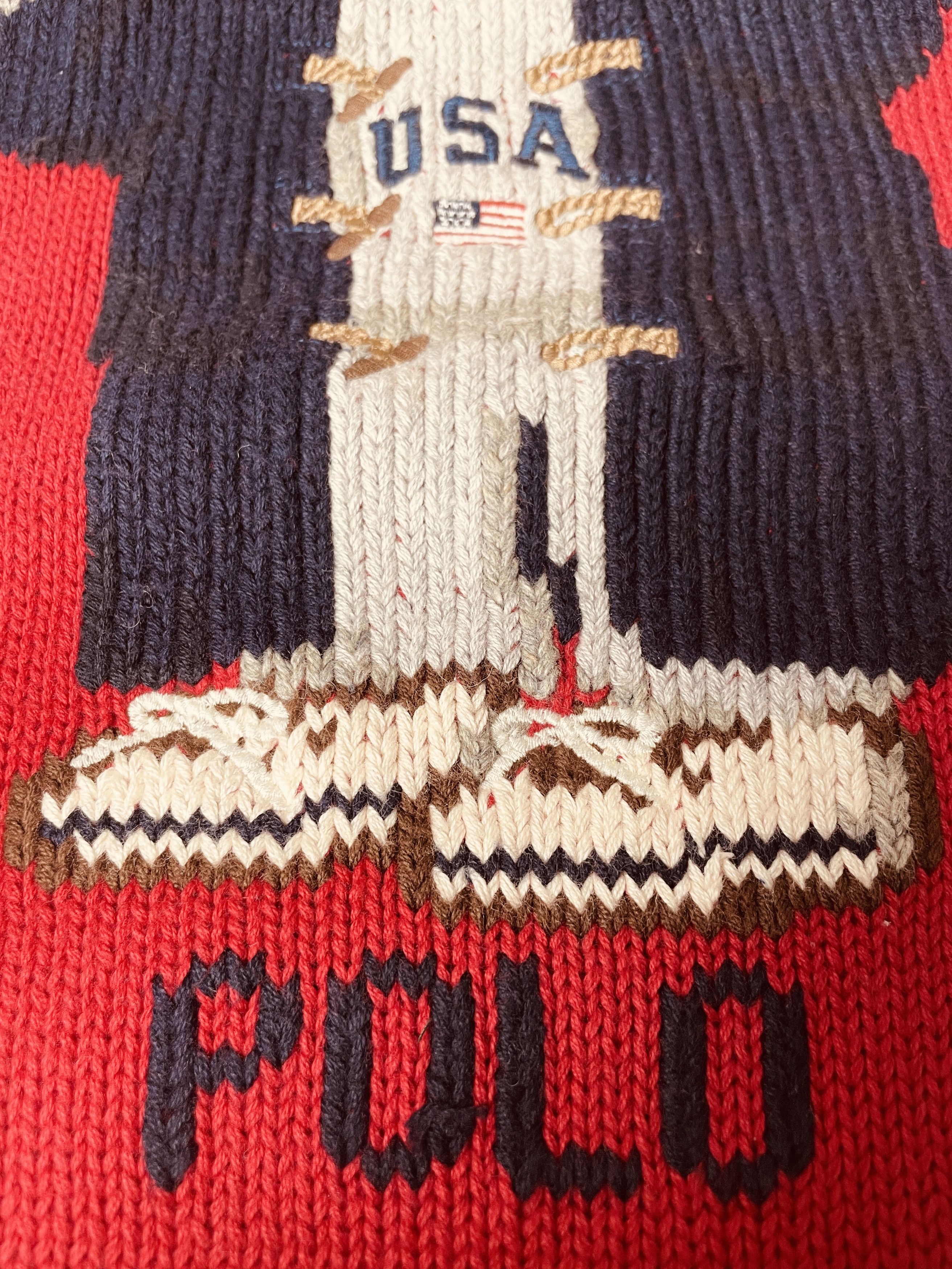 Polo Ralph Lauren Ralph Lauren Classic Bear Pattern Scarf Size 42 - 5 Thumbnail