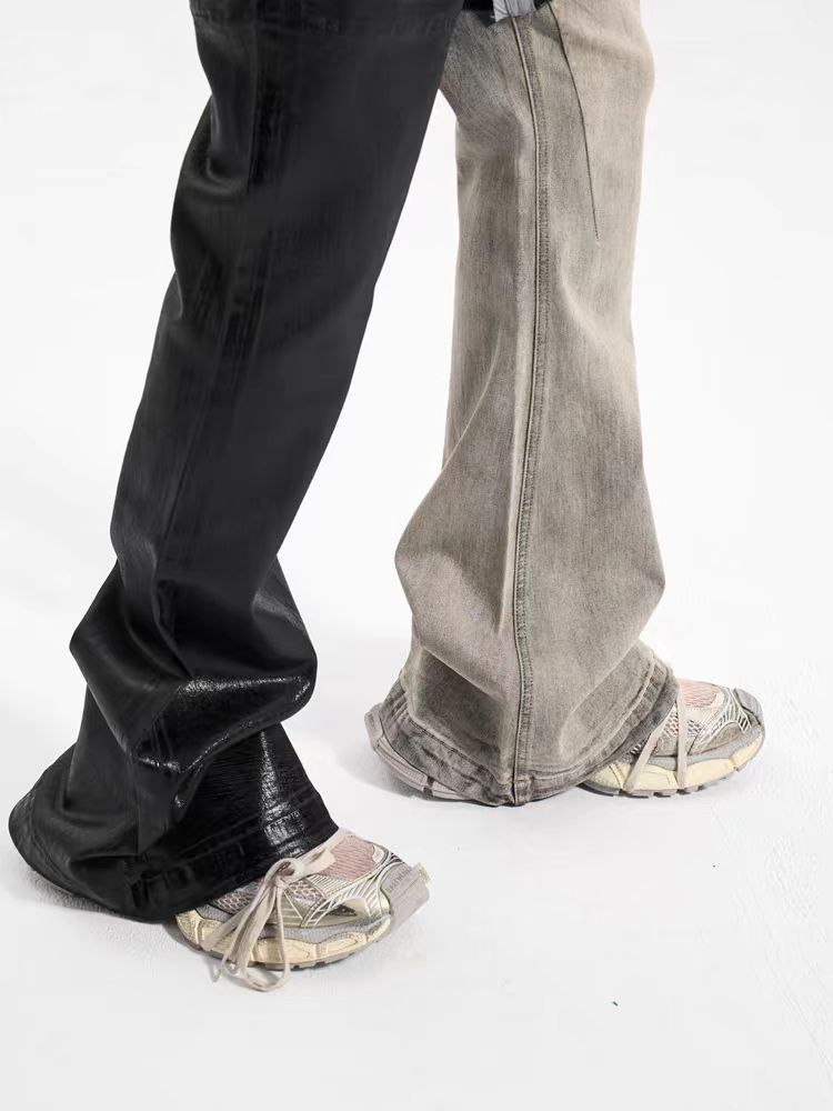 Other High street patchwork contrast coated waxed bootcut jeans Size US 33 - 4 Thumbnail