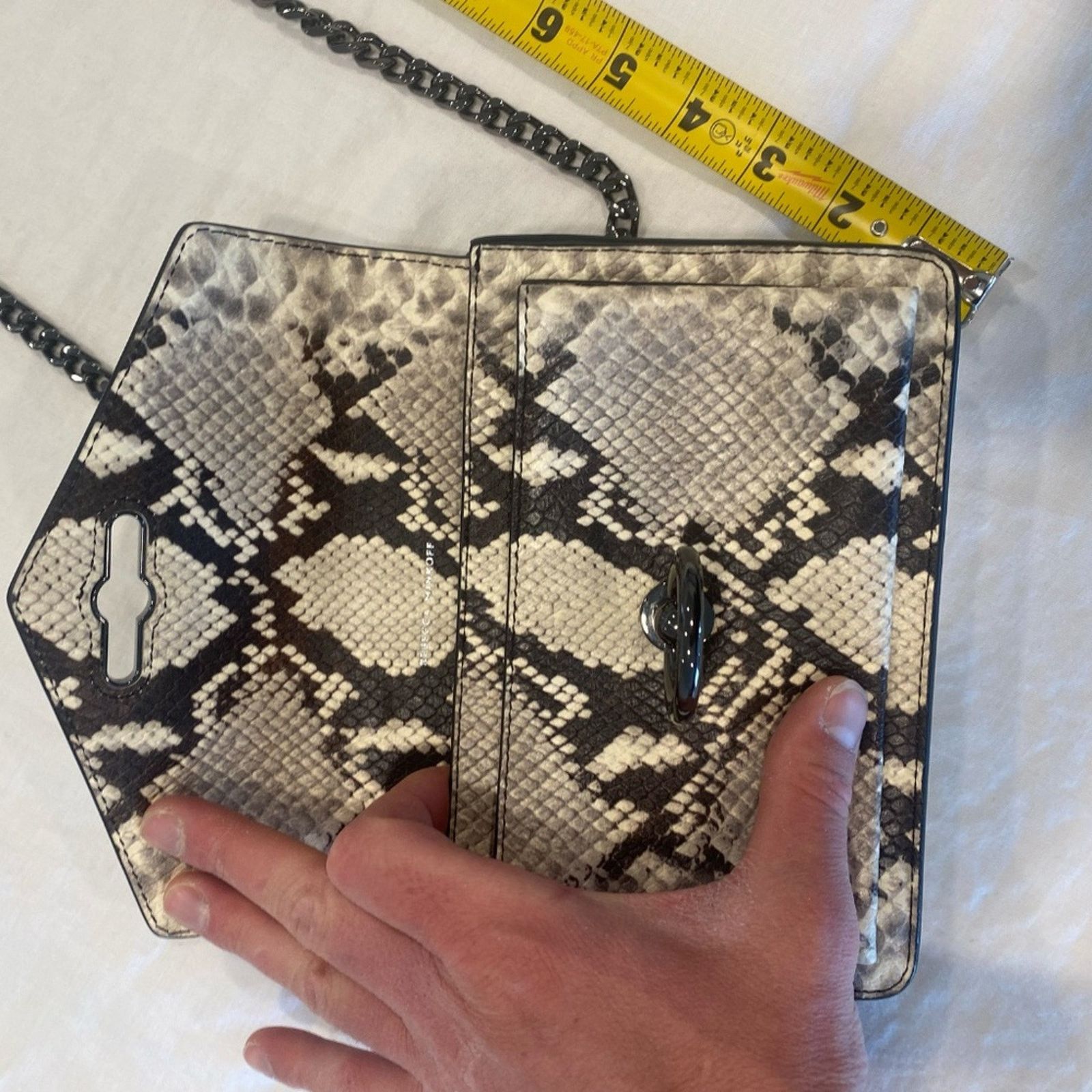 Rebecca Minkoff NWT Rebecca Minkoff Snakeprine Crossbody Leather Purse Size ONE SIZE - 7 Thumbnail
