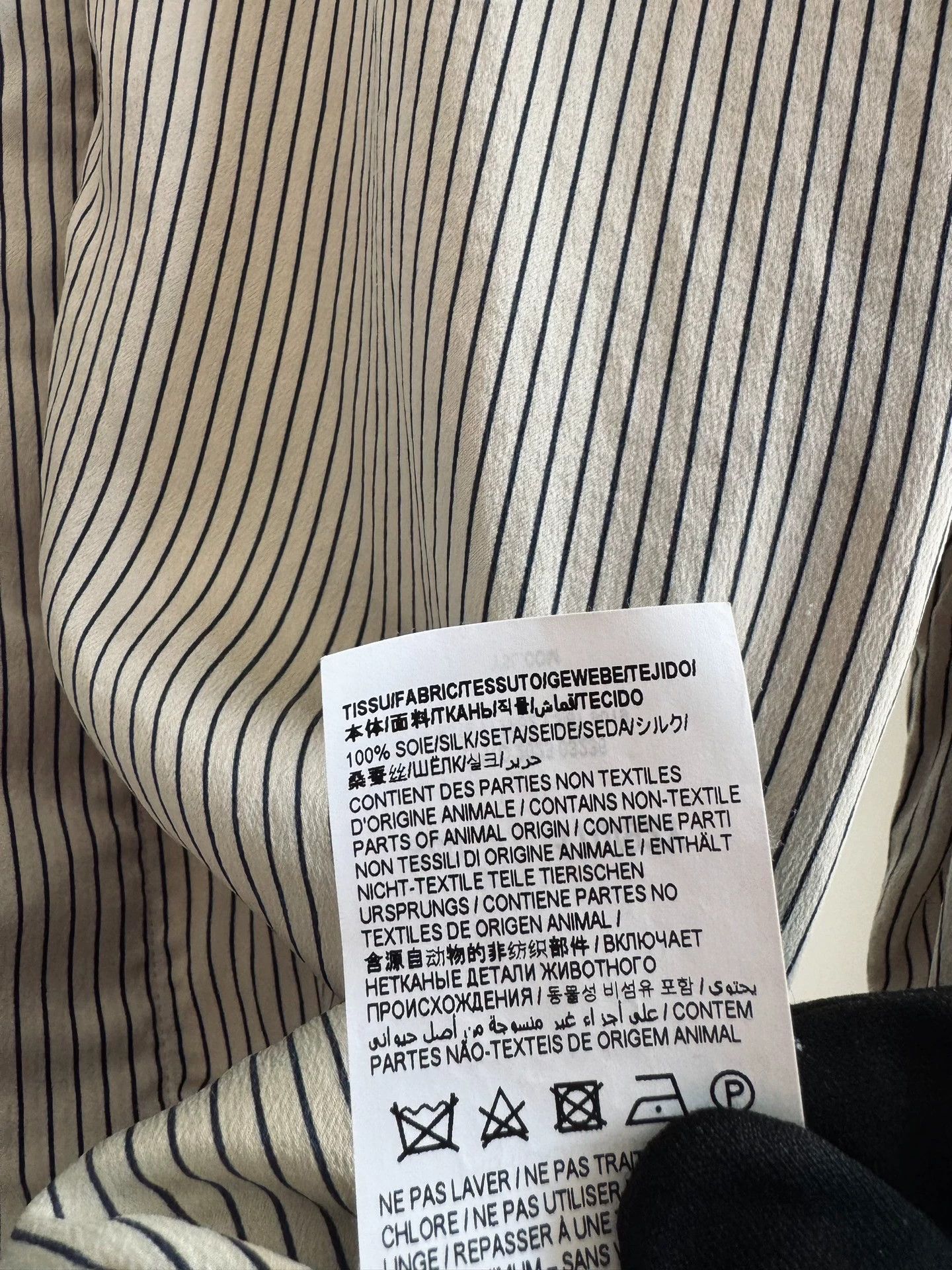 Saint Laurent Paris SAINT LAURENT 24SS Silk Striped Oversized Shirt F40 Unisex Size M / US 6-8 / IT 42-44 - 6 Thumbnail