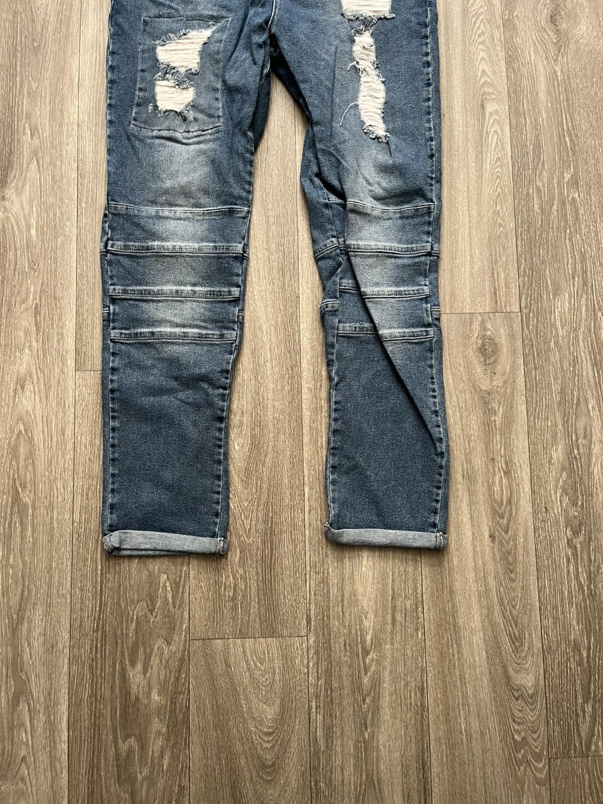 Asos ASOS Skinny Ripped and Zipped Jeans Size US 38 / EU 54 - 3 Thumbnail