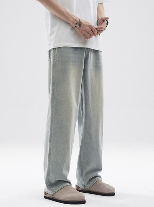 Japanese Brand × Jean American retro light color cleanfit washed distressed jeans Size US 32 / EU 48 - 3 Thumbnail