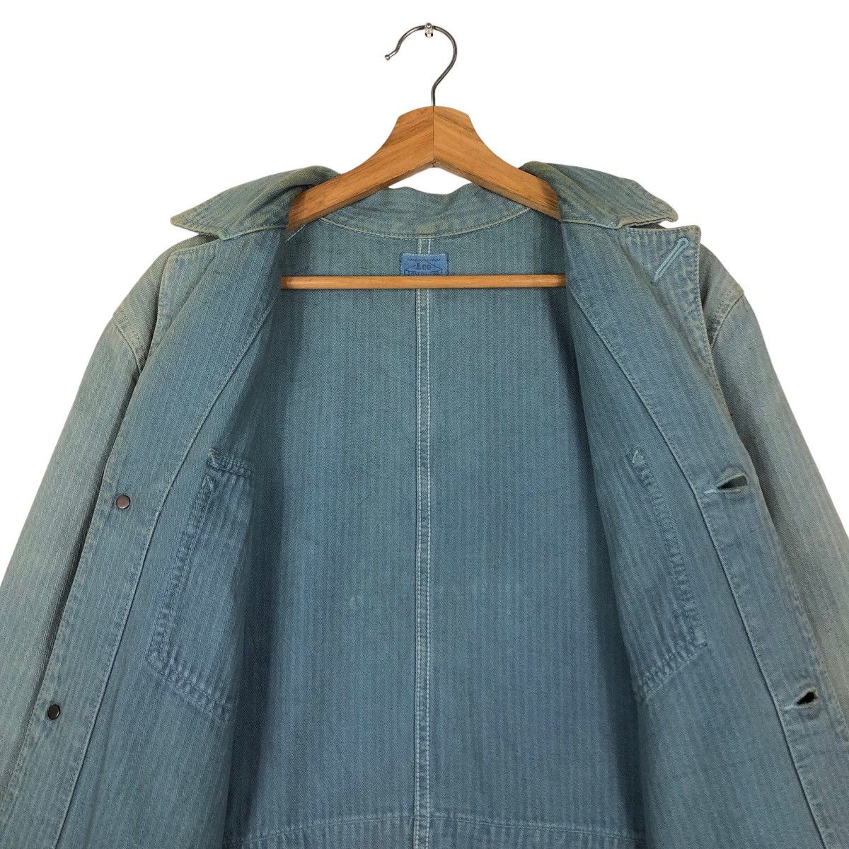 Japanese Brand 🔥Vtg Long Jacket Denim Union Made Lee USA Size US M / EU 48-50 / 2 - 12 Thumbnail