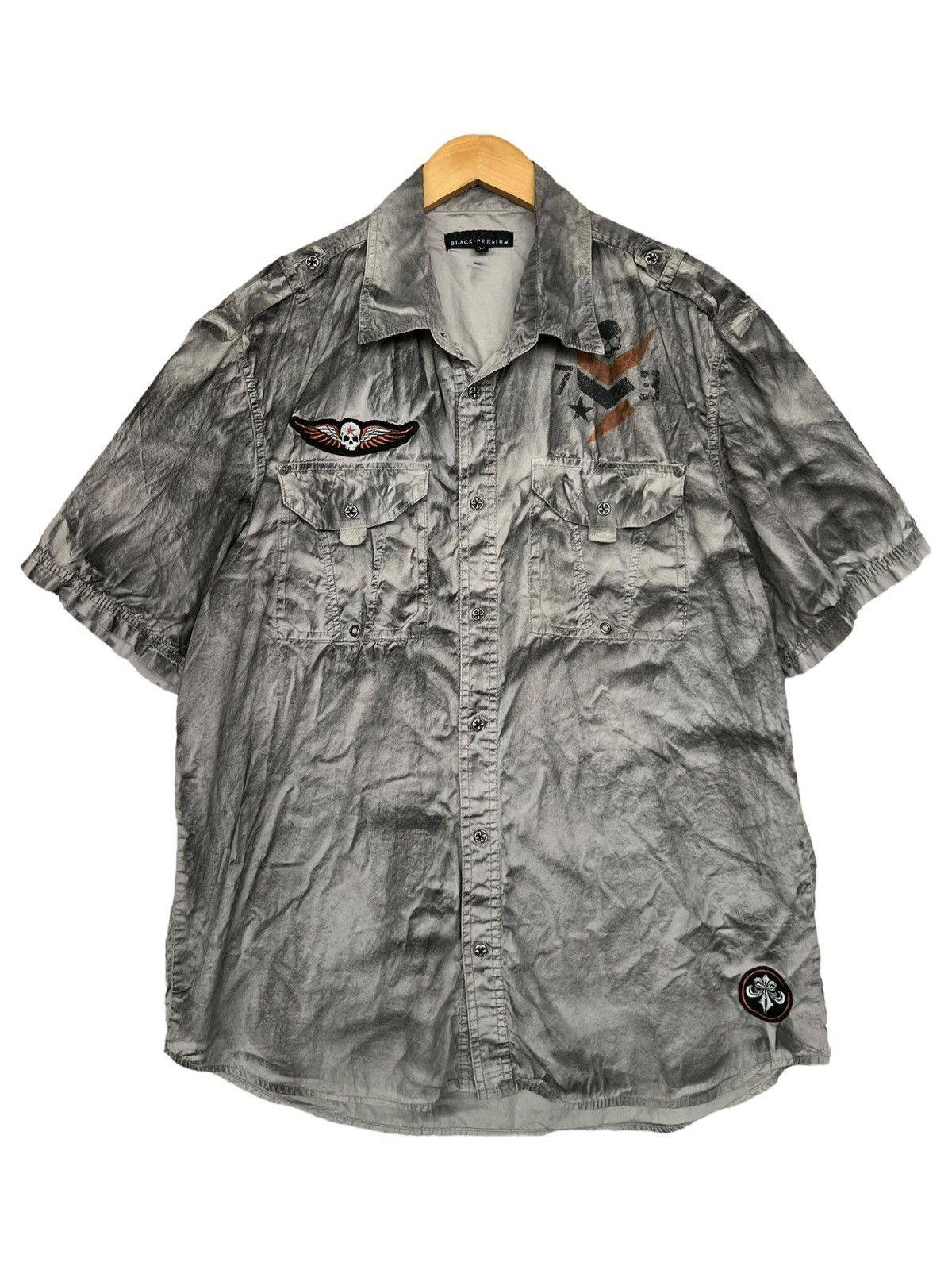 Affliction Affliction Bones Allover Backhit Goth Punk Button Up Shirt Size US XL / EU 56 / 4 - 2 Thumbnail