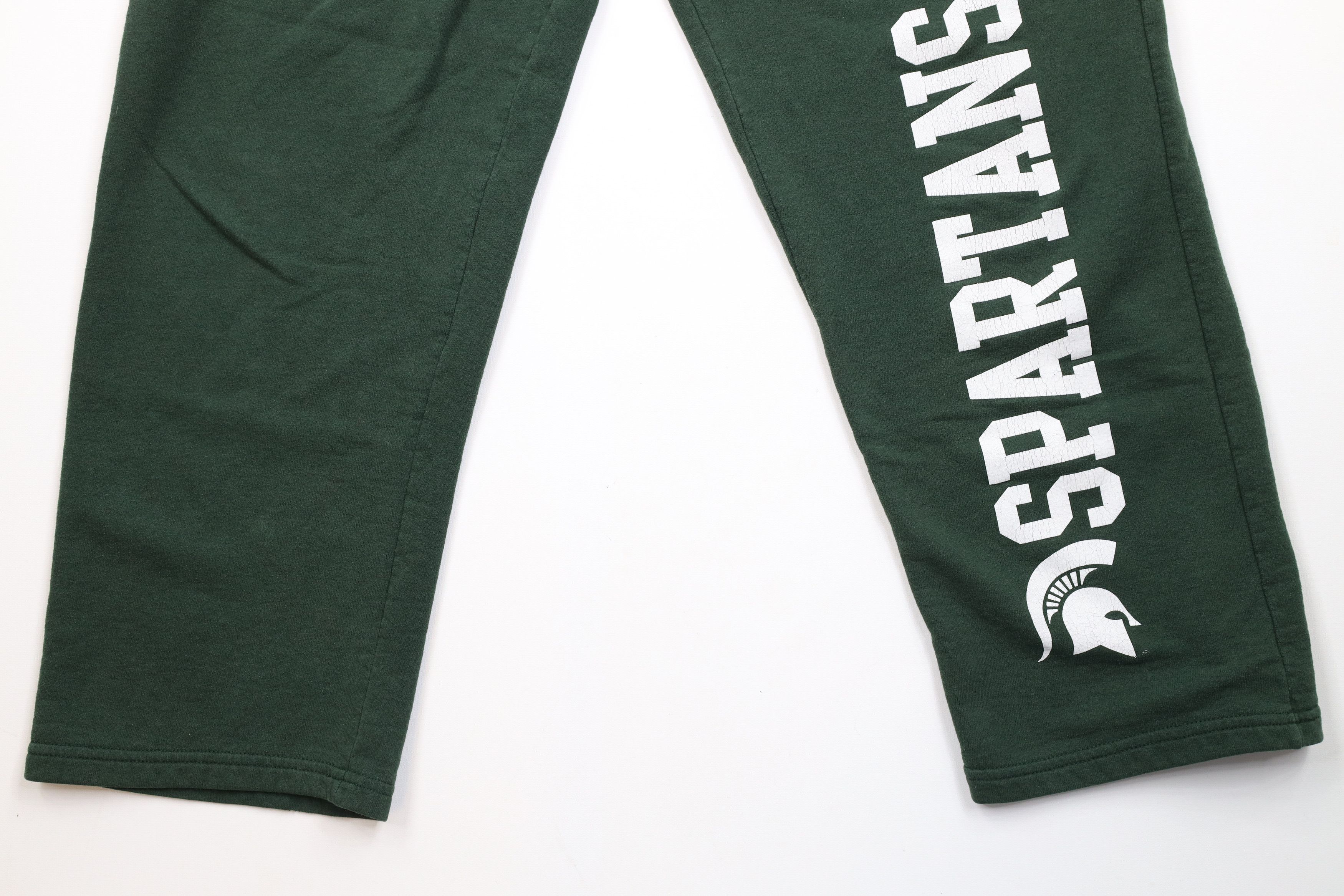 Vintage Vintage 90s State University Wide Leg Sweatpants Green Size US 32 / EU 48 - 4 Thumbnail