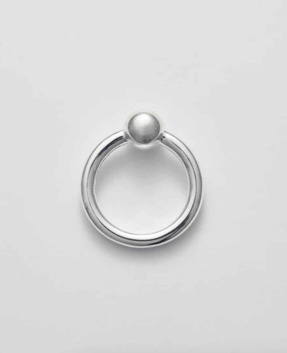 image of All Blues Pearl Ring Ring in Silver, Women's