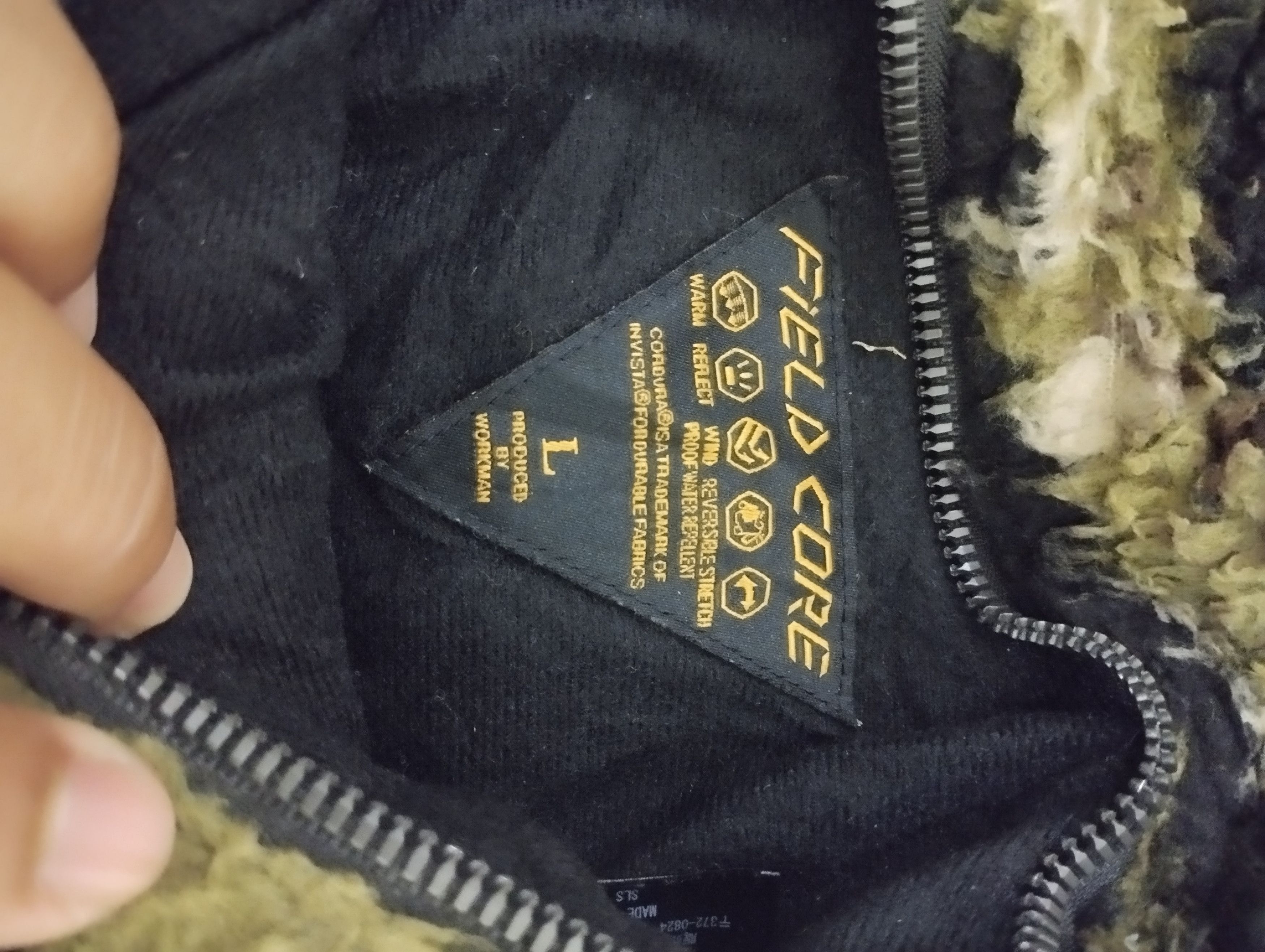 Other Field Core Fleece Army Stripe Reversible Rare pattern Size US L / EU 52-54 / 3 - 9 Thumbnail