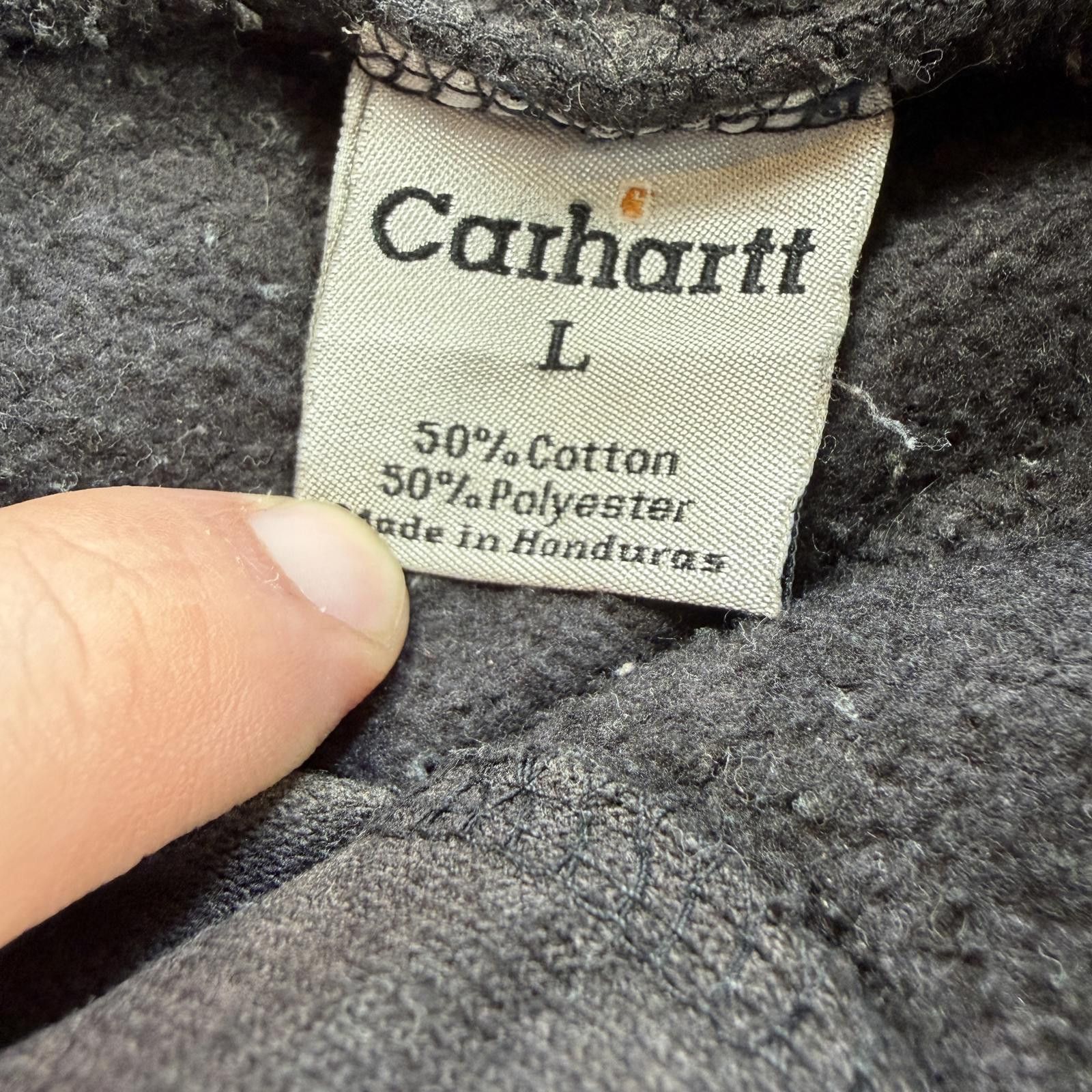 Carhartt Carhartt Hoodie Distressed Beater Faded Black Workwear L Size US L / EU 52-54 / 3 - 4 Thumbnail