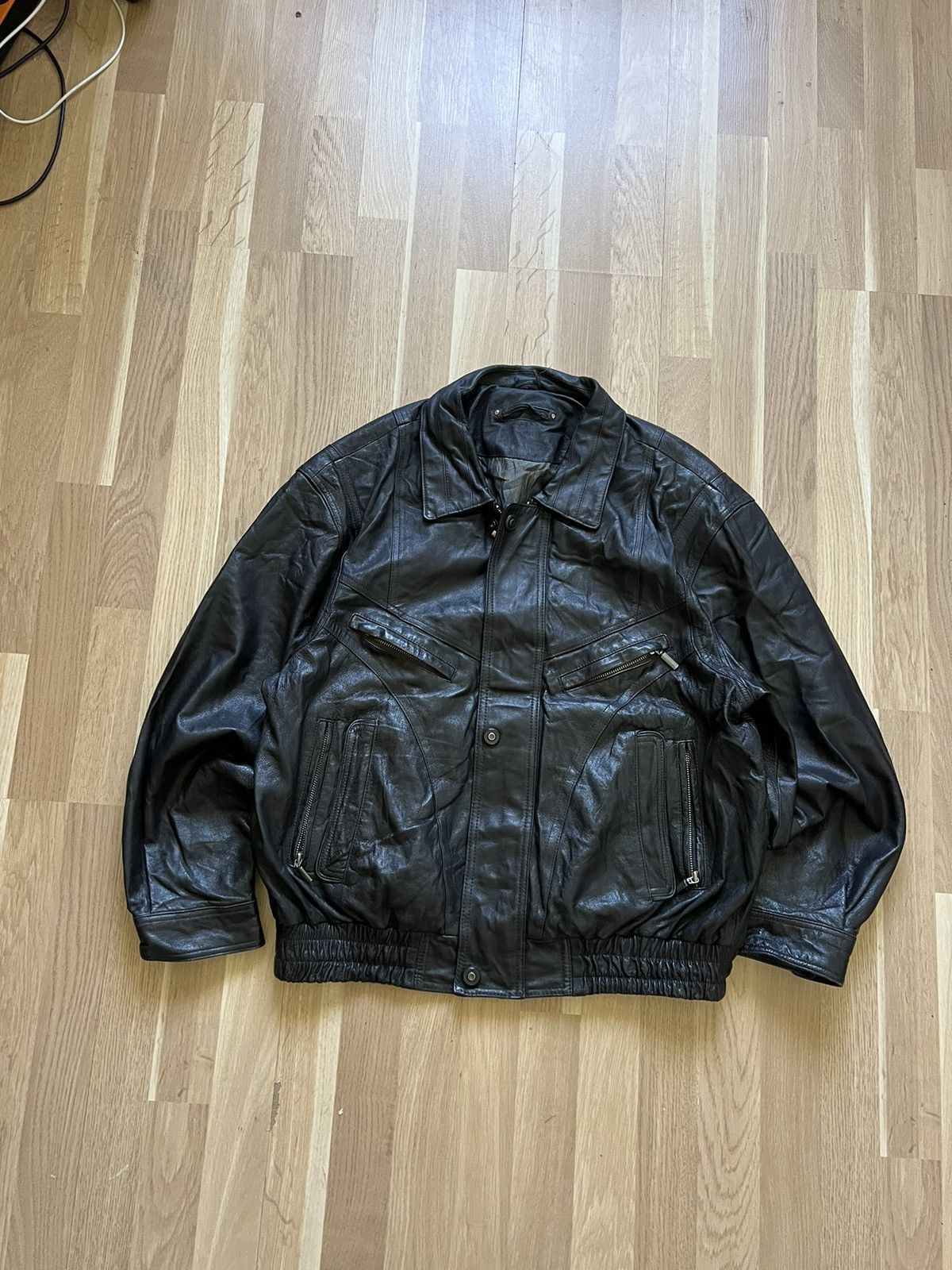 Vintage Vintage avant garde lgb style bomber leather jacket 90s Size US M / EU 48-50 / 2 - 1 Thumbnail