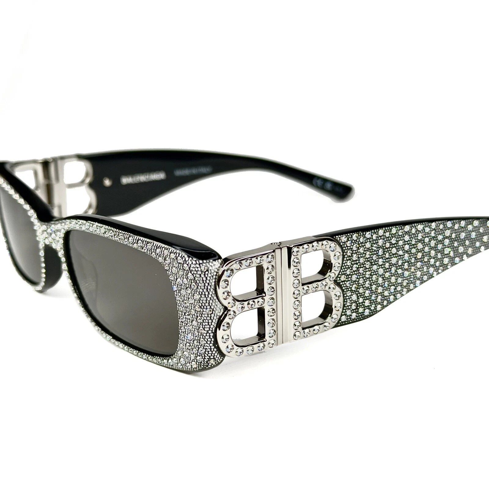 Balenciaga BALENCIAGA DYNASTY 0096 Black 013 Crystal BB Logo BB0096 Size ONE SIZE - 6 Thumbnail