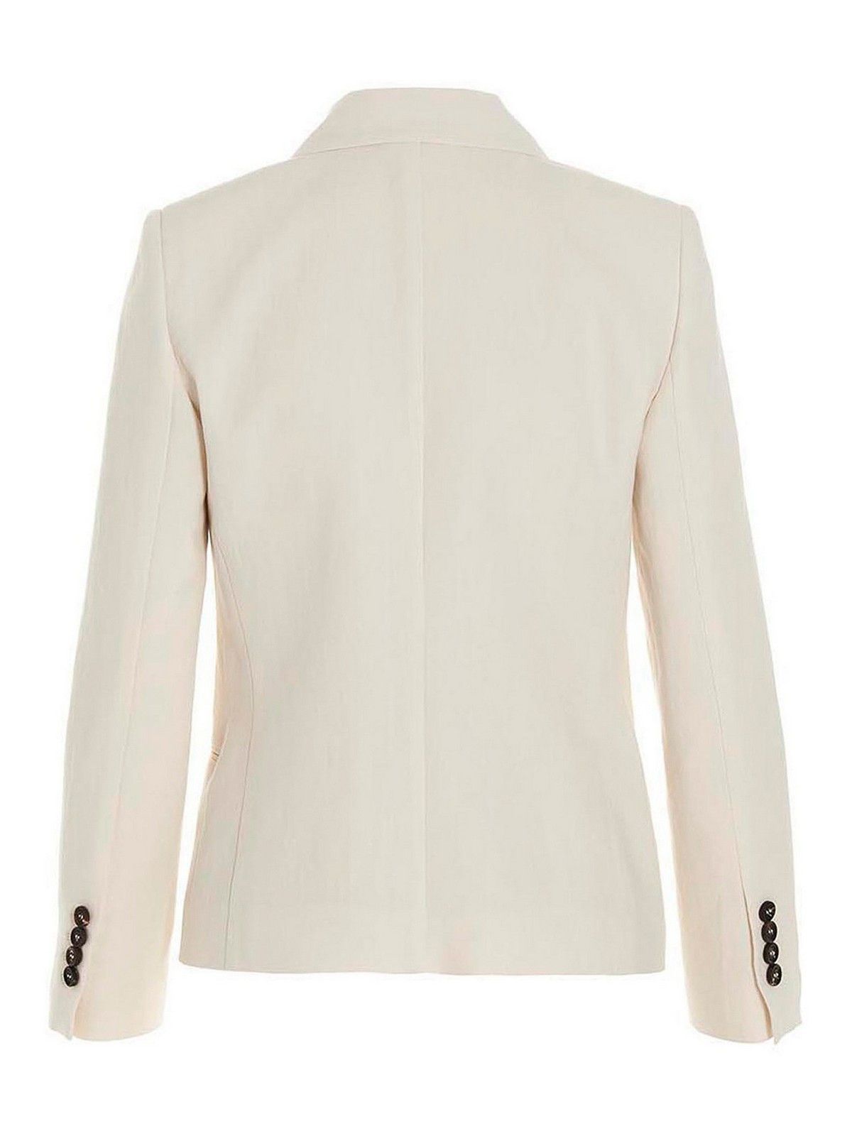 Brunello Cucinelli o1y0725 Blazer in Ivory Size M / US 6-8 / IT 42-44 - 2 Thumbnail