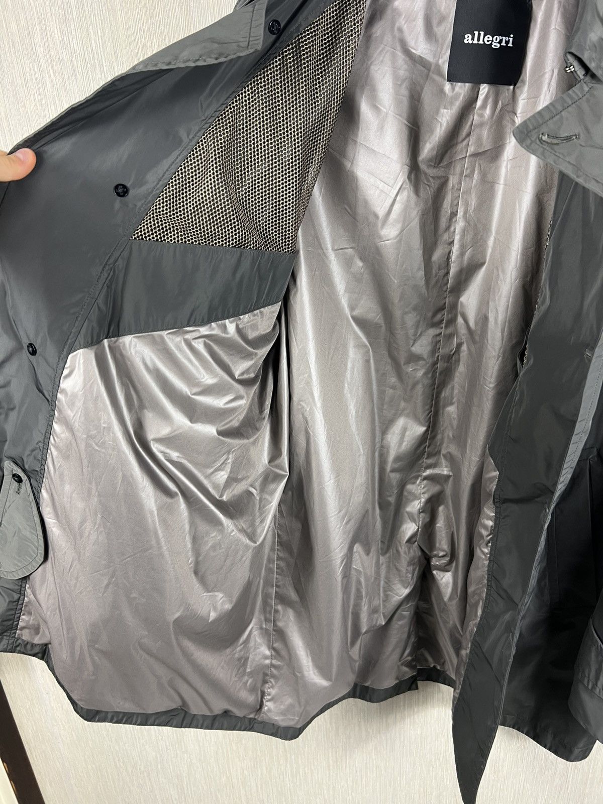 Allegri Allegri nylon long raincoat parka asymmetrical jacket Size US L / EU 52-54 / 3 - 17 Thumbnail