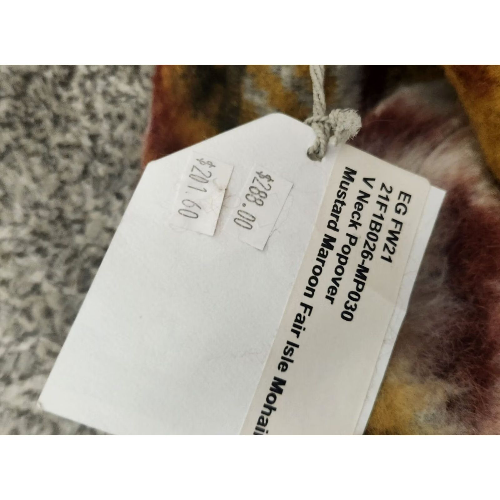 Engineered Garments Engineered Garments V Neck Popover Sweatshirt Hoodie Mohair Multicolor Fair Isle Large NWT Men L Size US L / EU 52-54 / 3 - 3 Thumbnail