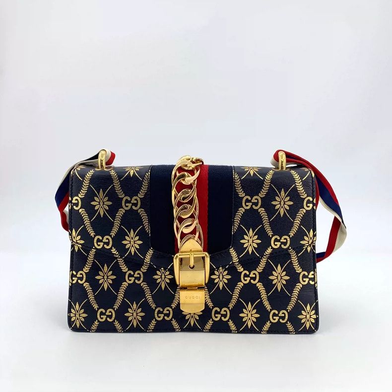 Gucci Gucci Color-blocked GG diamond pattern printed one-shoulder Size ONE SIZE - 1 Thumbnail