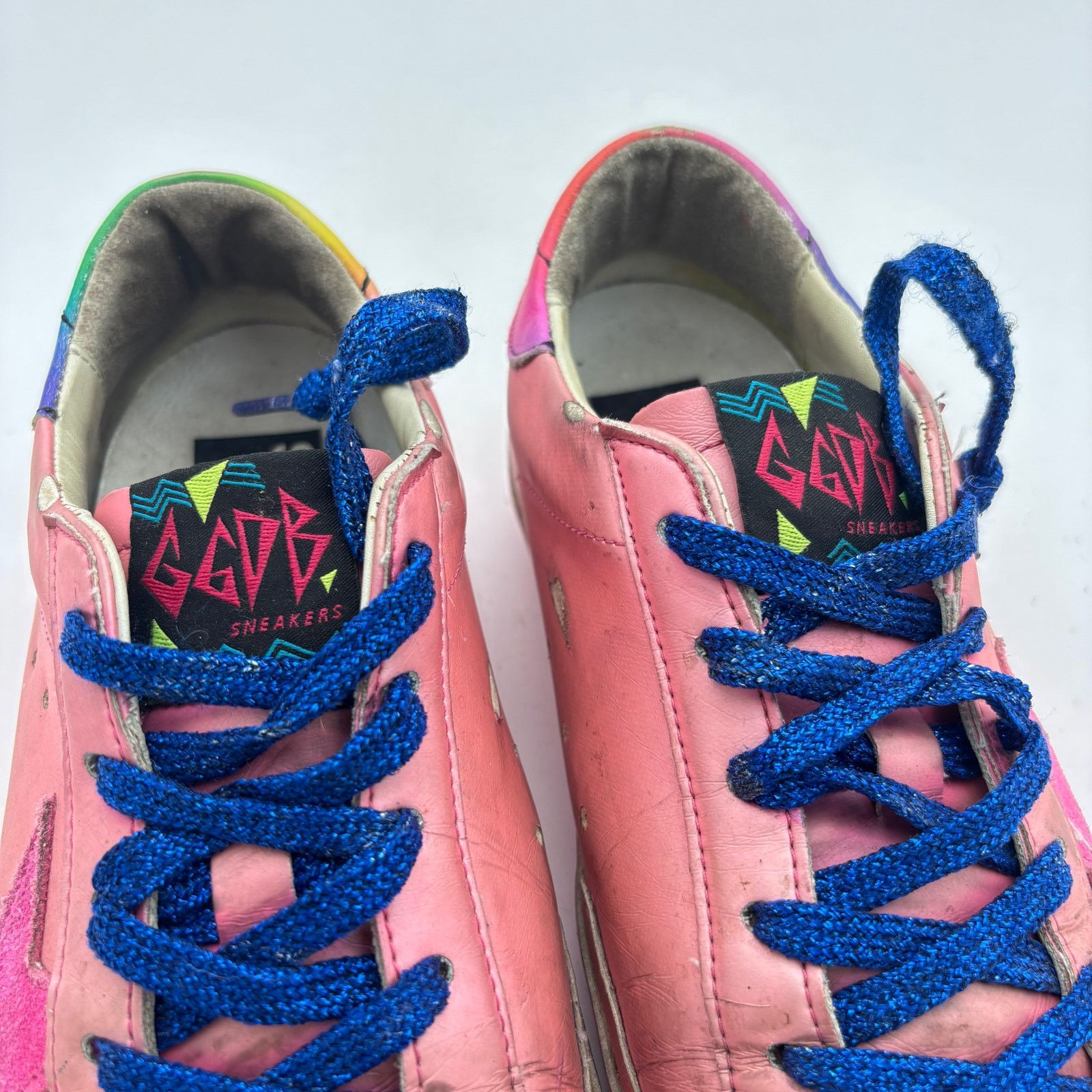 Golden Goose Golden Goose Superstar Sneakers GGDB Pink Rainbow Women's 37 Size US 7 / IT 37 - 9 Thumbnail