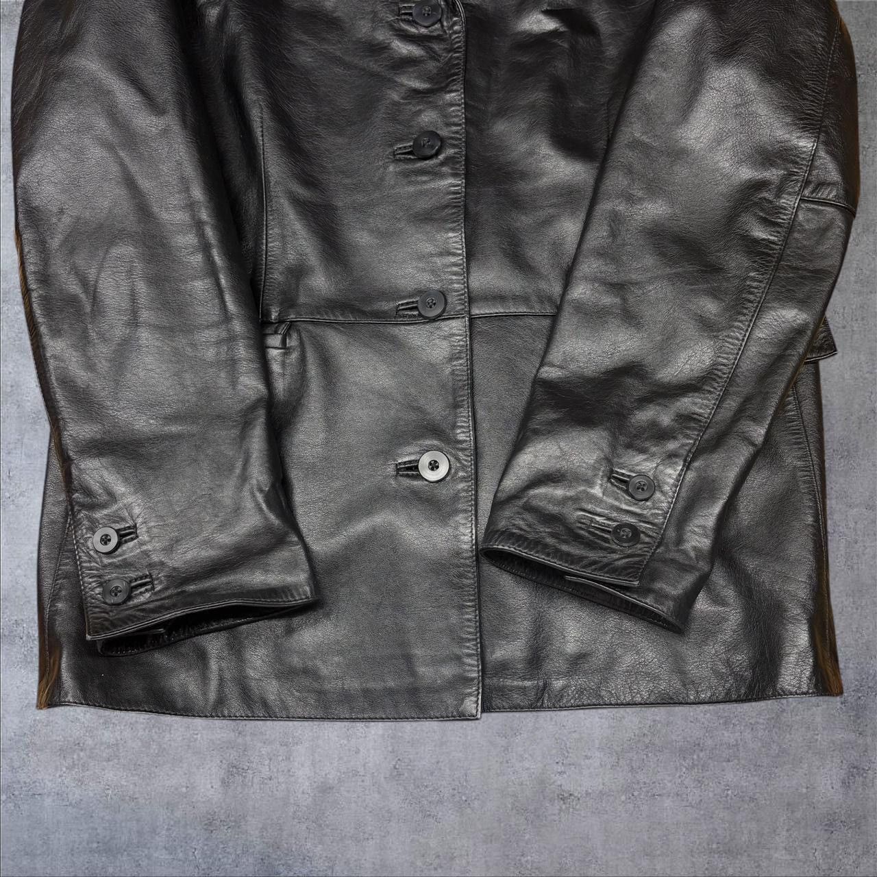 Gap Y2K Vintage Black Leather Jacket Size M / US 6-8 / IT 42-44 - 2 Thumbnail