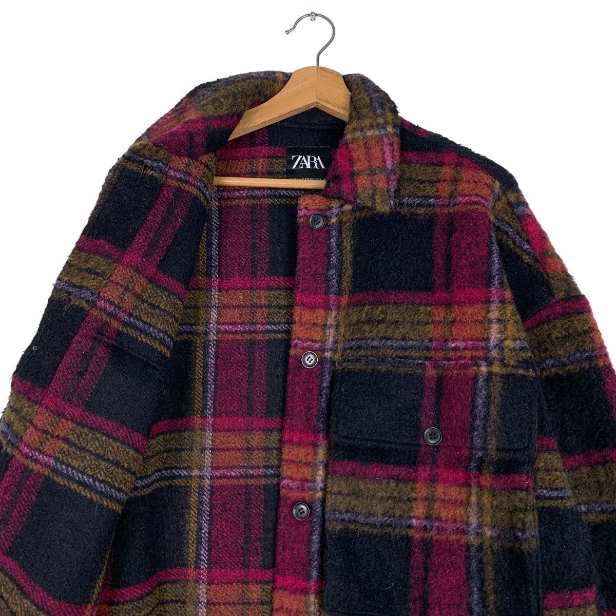 Zara ZARA Checked Tartan Flannel Jacket Size S-M #0612-C28 Size S / US 4 / IT 40 - 8 Thumbnail