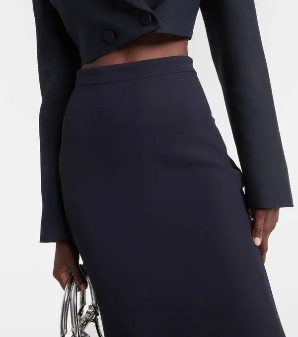 Valentino o1y0326 Maxi Skirt in Midnight Blue Size 28" / US 6 / IT 42 - 4 Thumbnail