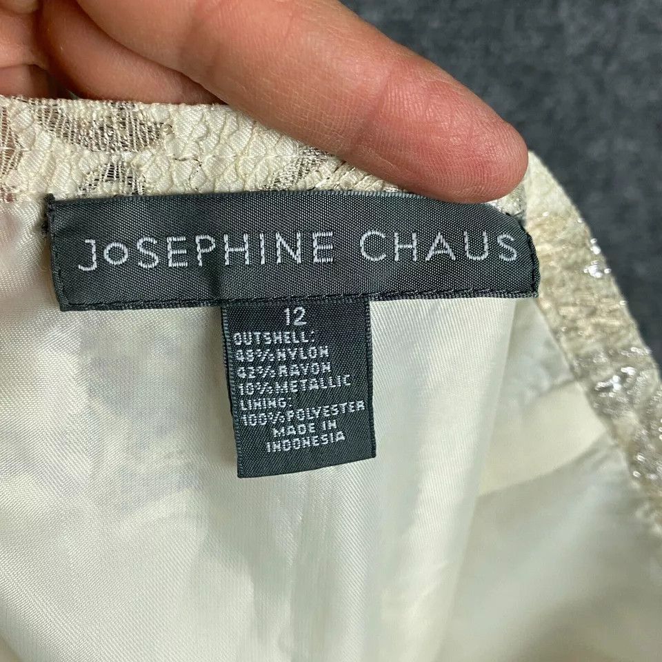 Other Josephine Chaus Skirt Women's Size 12 Floral Cream Color Size 34" / US 12 / IT 48 - 6 Thumbnail