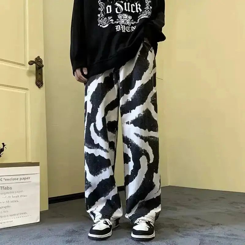 Japanese Brand Baggy Straight Zebra Style Jeans Pants Tie Dye Size US 32 / EU 48 - 1 Thumbnail
