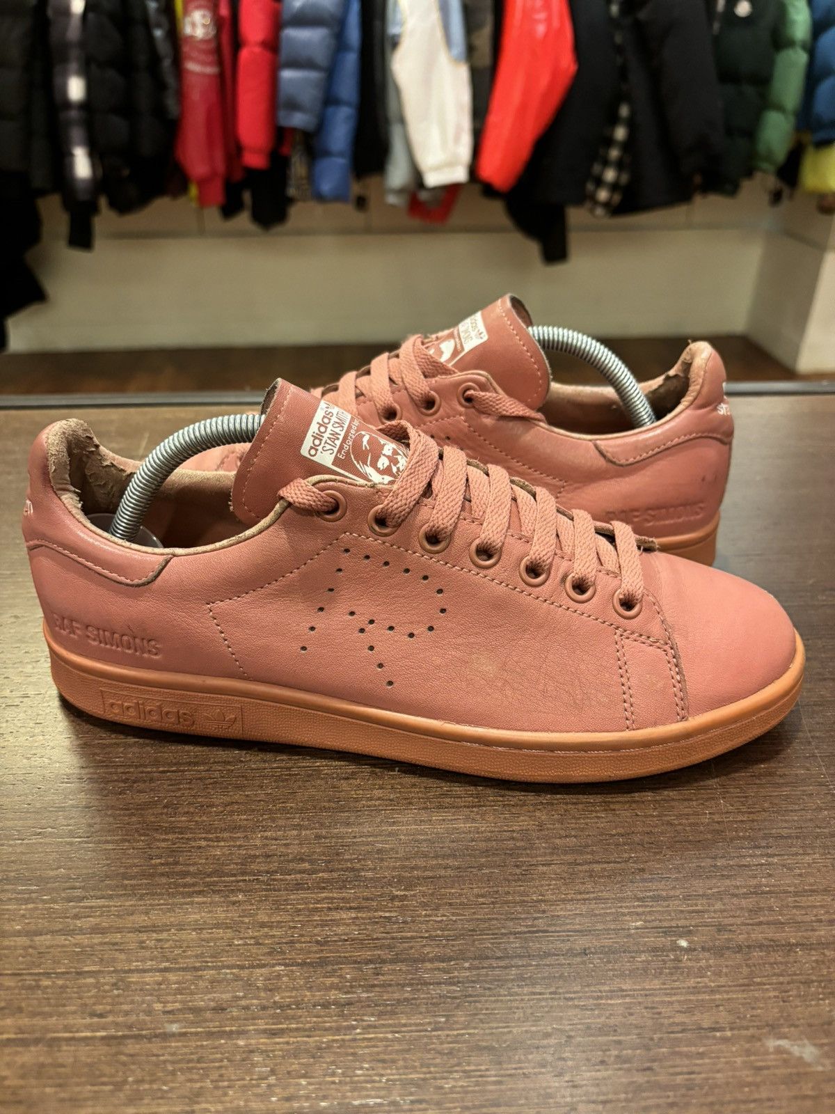 Raf simons stan smith burgundy deals